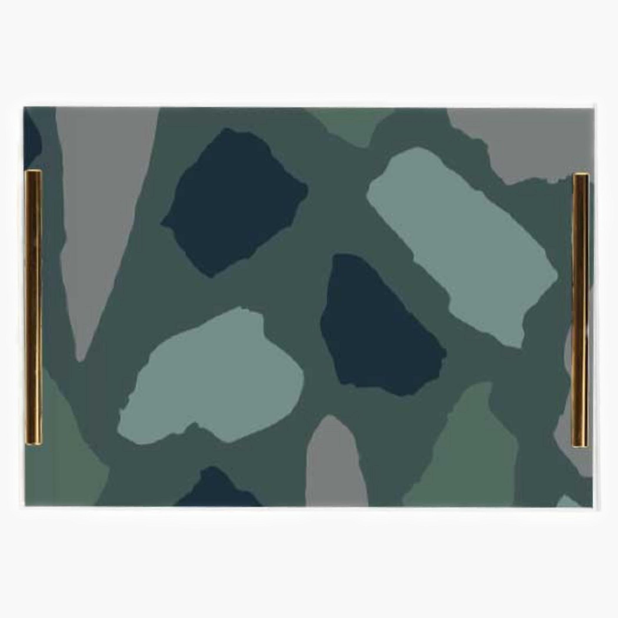 Decorative Acrylic Serving Tray with Gold Metal Handles and Marble Design 24×34 cm-household-dining-serveware-servingtrays-image-6