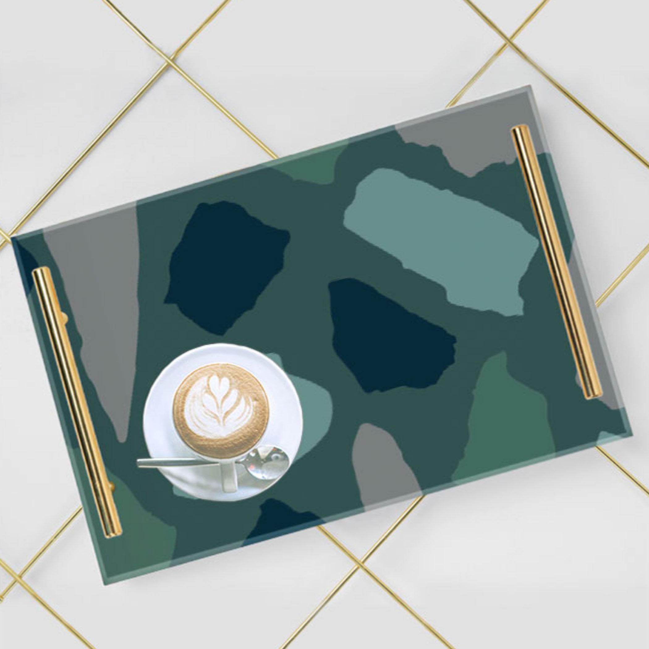Decorative Acrylic Serving Tray with Gold Metal Handles and Marble Design 20×30 cm-household-dining-serveware-servingtrays-image-3
