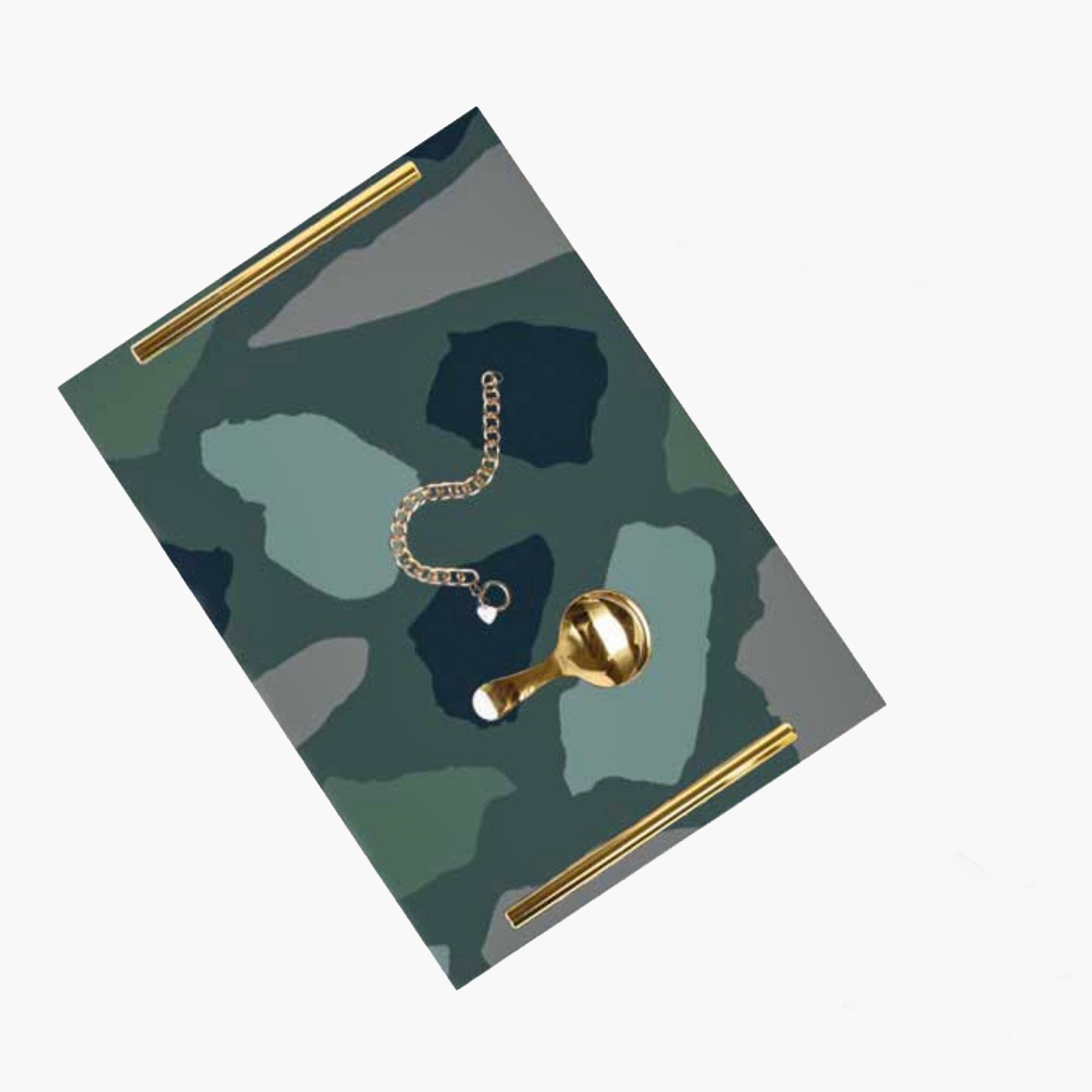 Decorative Acrylic Serving Tray with Gold Metal Handles and Marble Design 20×30 cm-household-dining-serveware-servingtrays-image-4