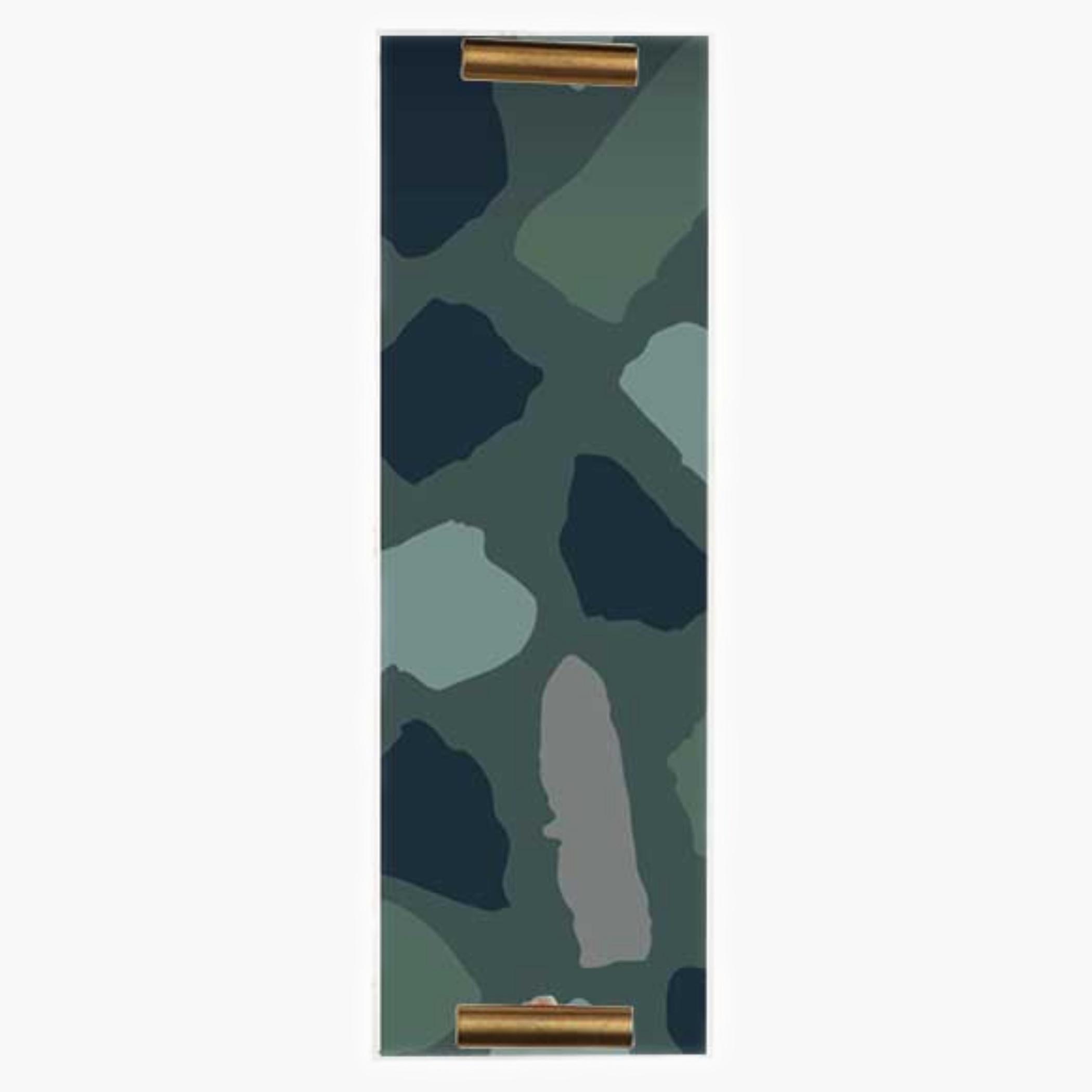 Decorative Acrylic Serving Tray with Gold Metal Handles and Marble Design 10×30 cm-household-dining-serveware-servingtrays-image-3