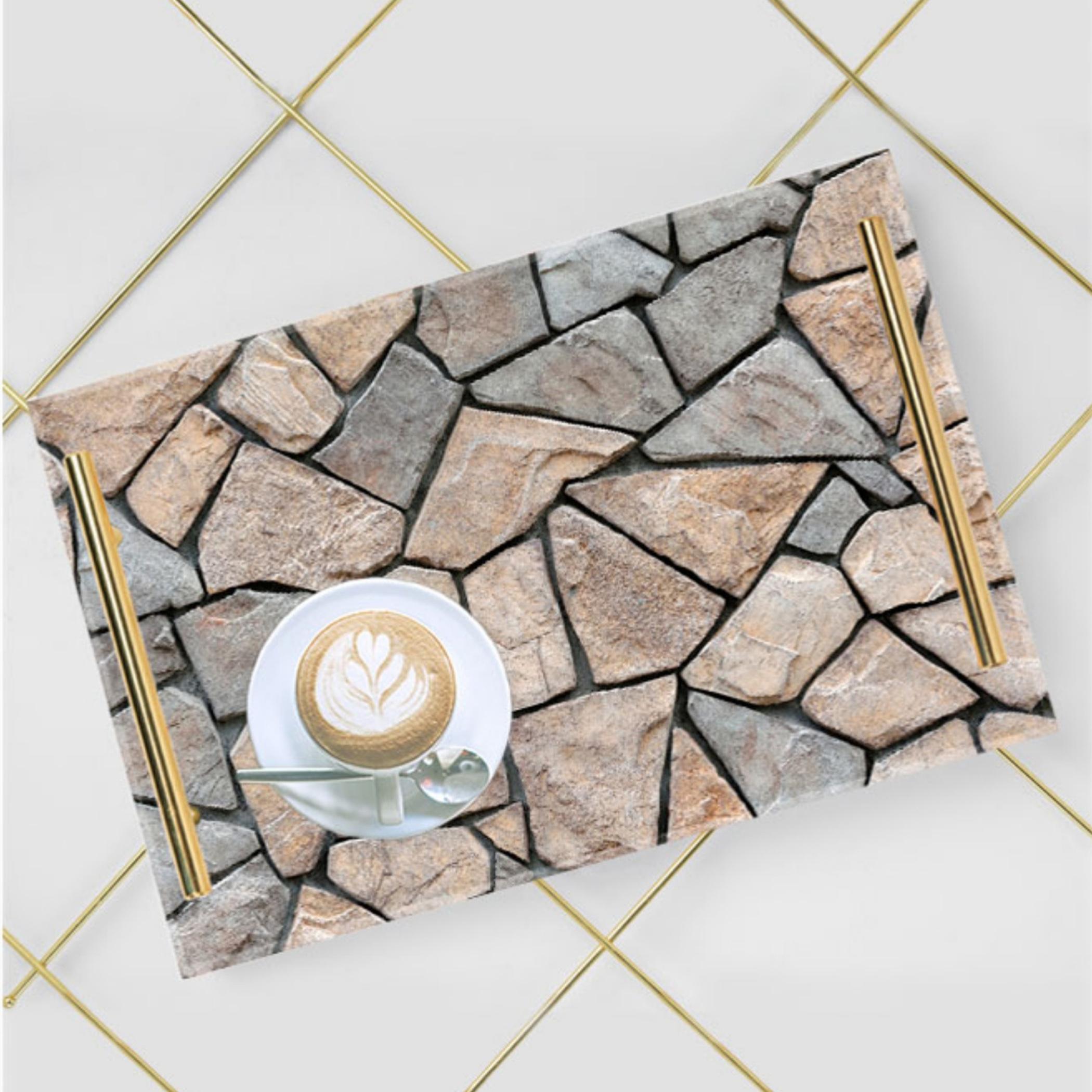 Decorative Acrylic Serving Tray with Gold Metal Handles and Marble Design 24×34 cm-household-dining-serveware-servingtrays-image-4