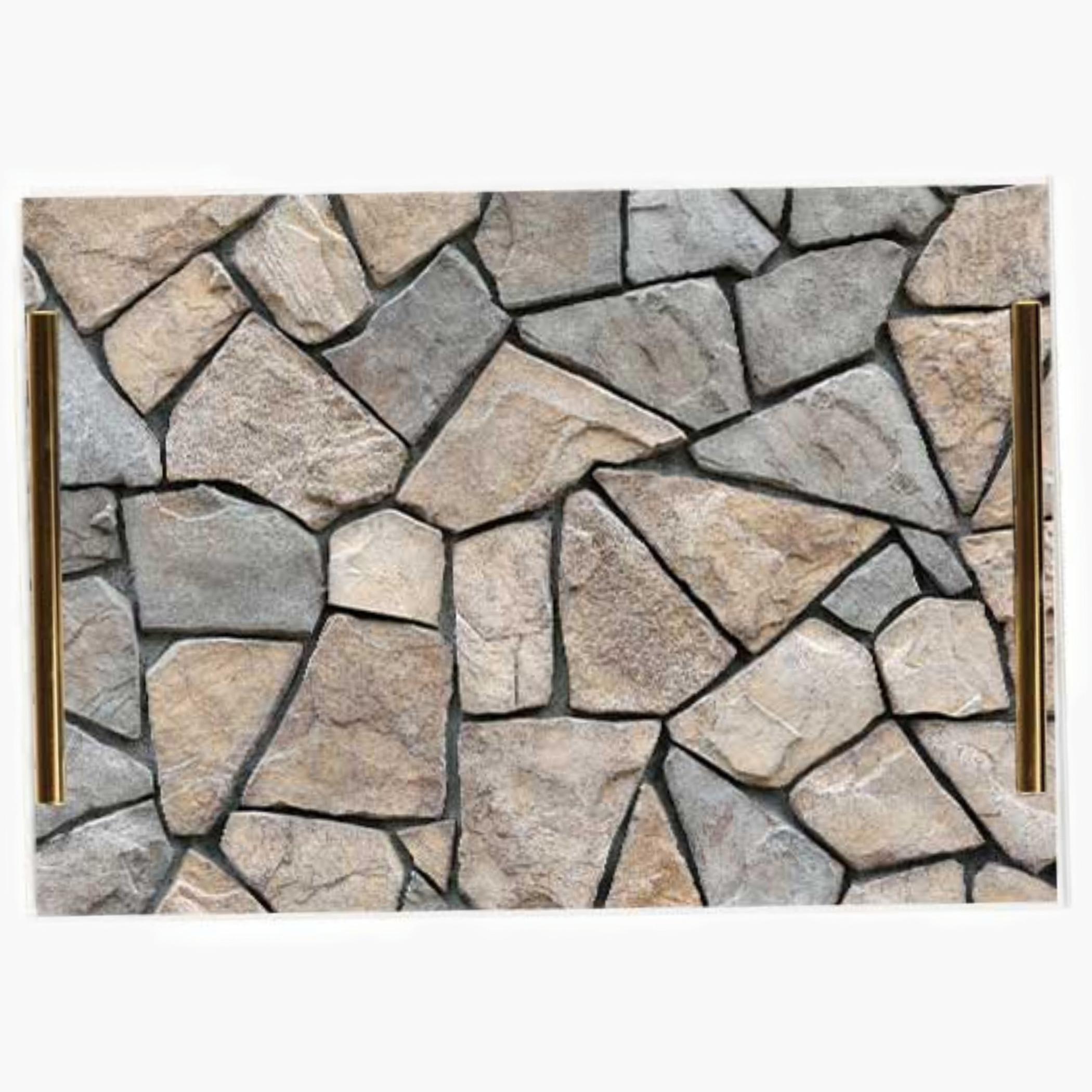 Decorative Acrylic Serving Tray with Gold Metal Handles and Marble Design 24×34 cm-household-dining-serveware-servingtrays-image-6