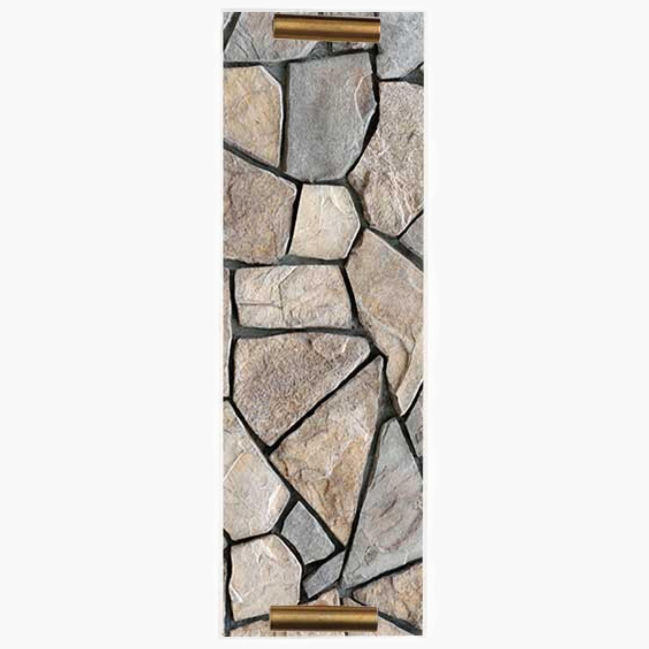 Decorative Acrylic Serving Tray with Gold Metal Handles and Marble Design 10×30 cm-household-dining-serveware-servingtrays-image-3