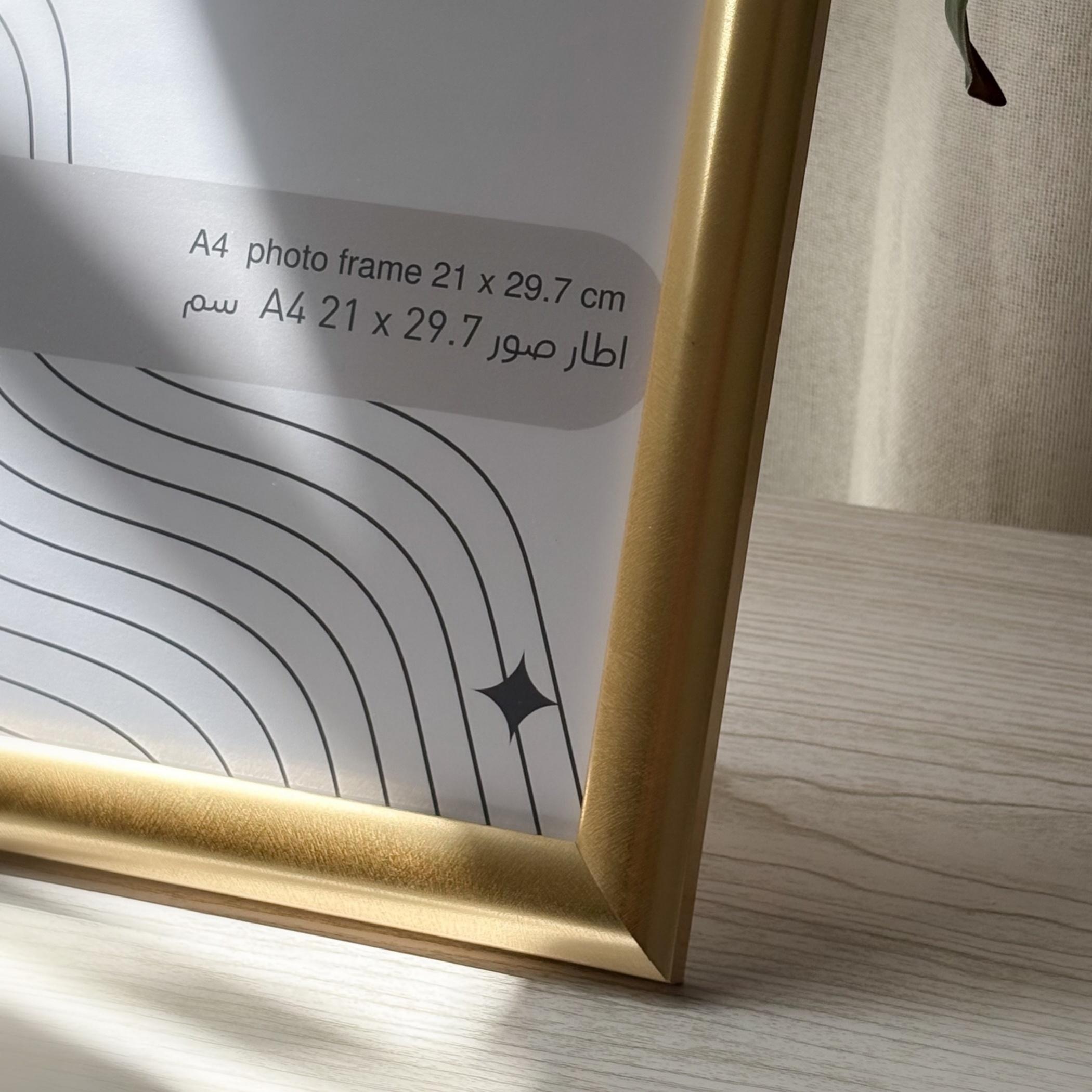 Gold A4 Photo Frame Tabletop Display-household-walldecorandmirrors-photoframes-image-3