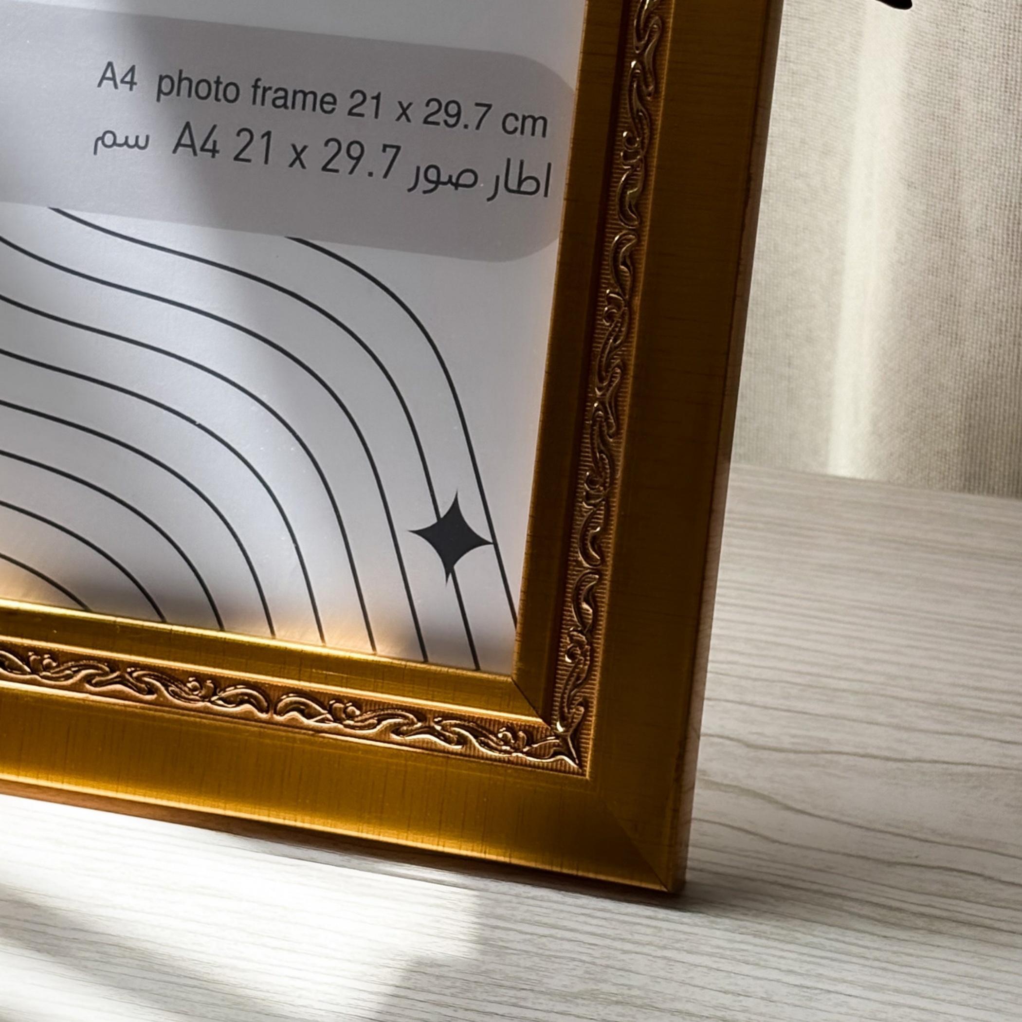 Ornate Gold Tabletop Photo Frame A4-household-walldecorandmirrors-photoframes-image-3