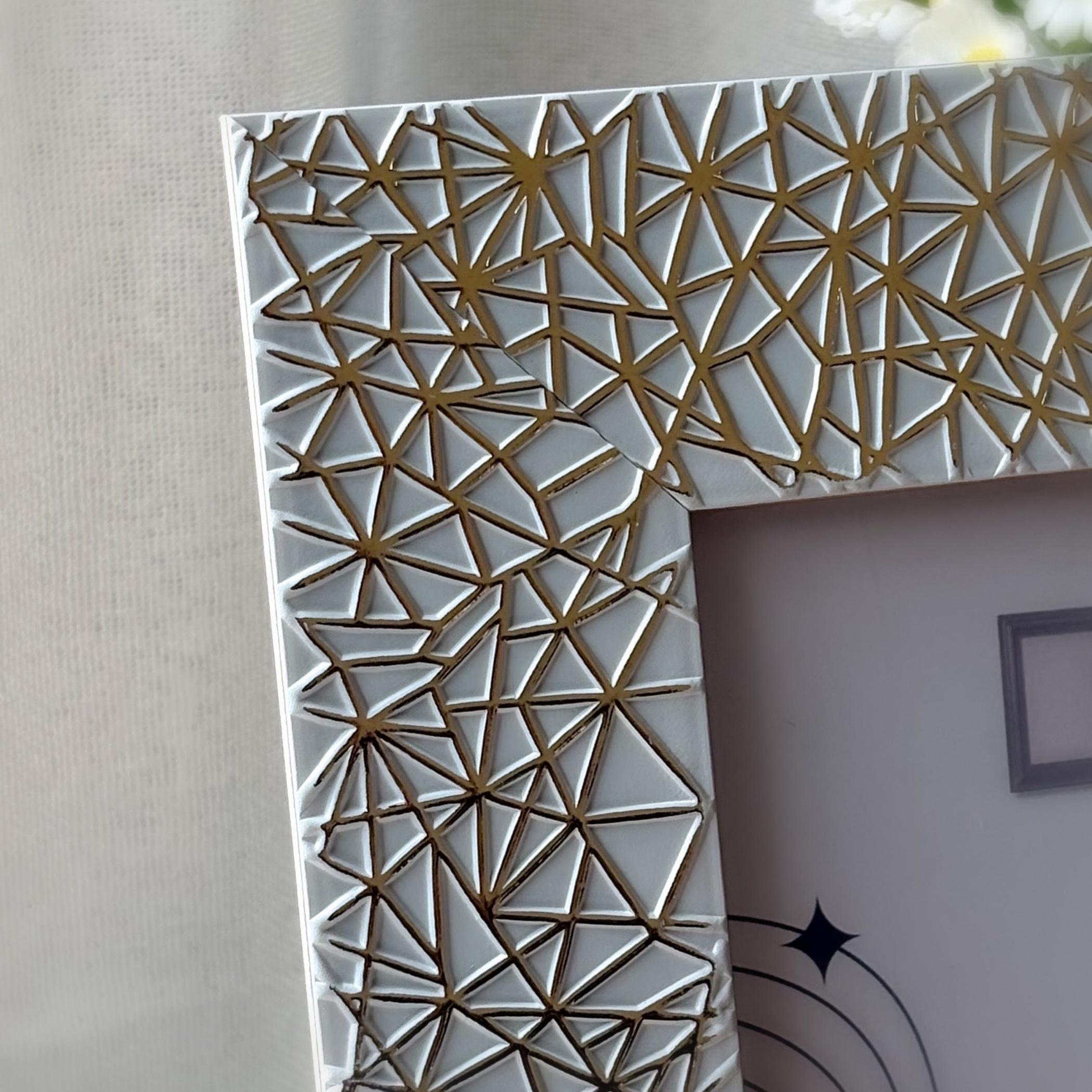 Geometric Pattern Table Photo Frame-household-walldecorandmirrors-photoframes-image-3