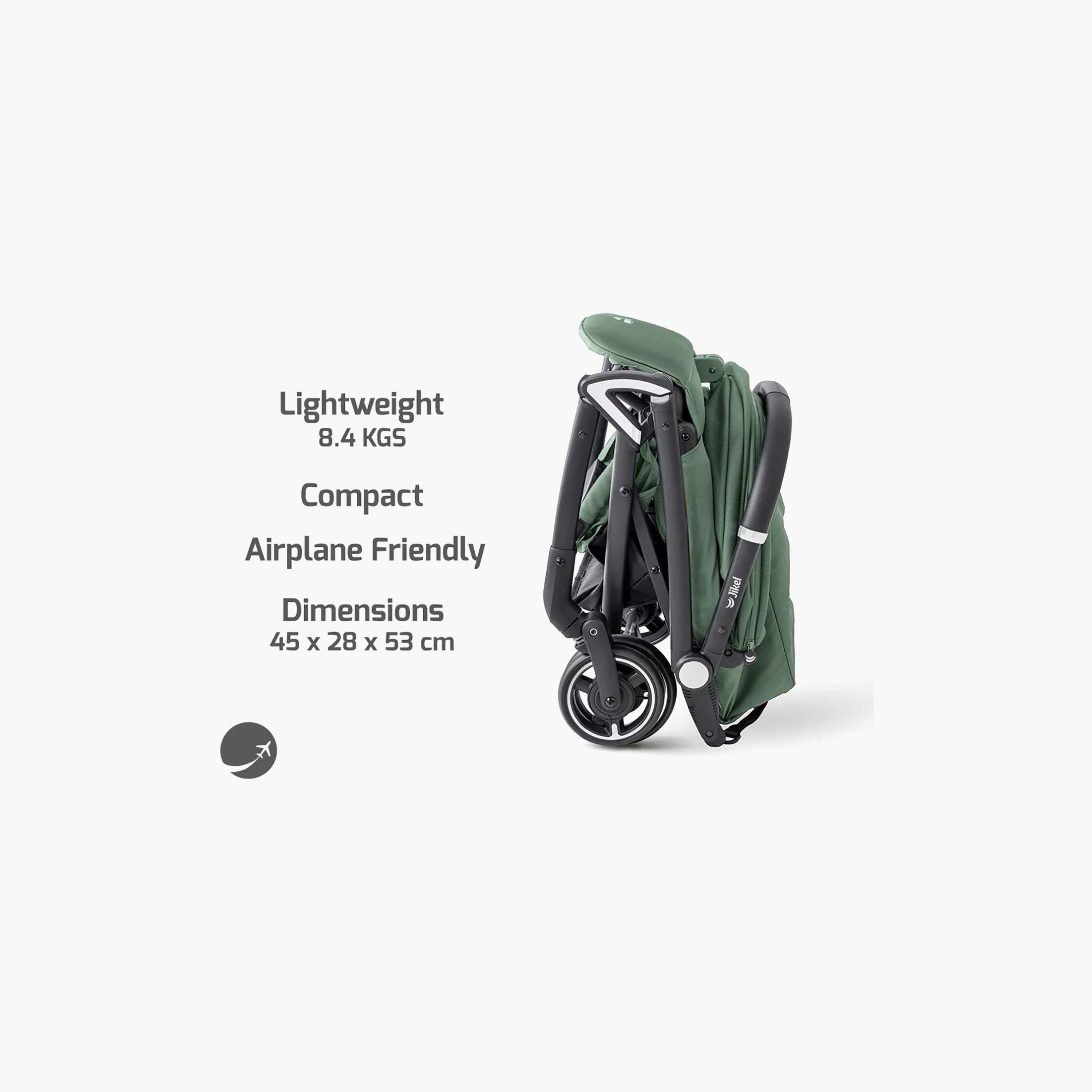 Jikel Life 360 Compact Stroller - 0-3 Years - 15 kg-baby-gear-strollersandprams-strollers-image-3