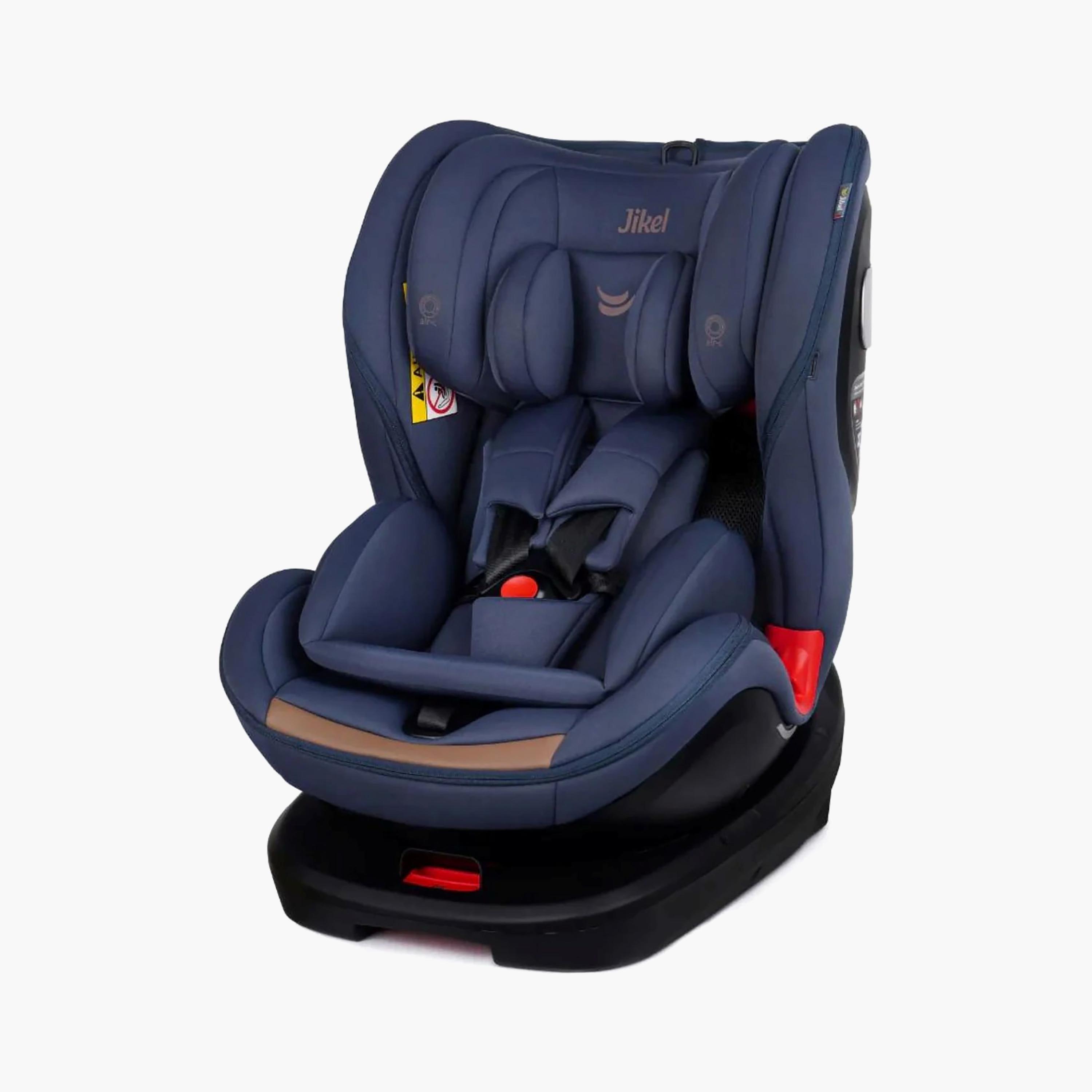 Jikel Saturn Zip 360 Rotating IsoFix Car Seat - Navy-baby-gear-carseats-image-1