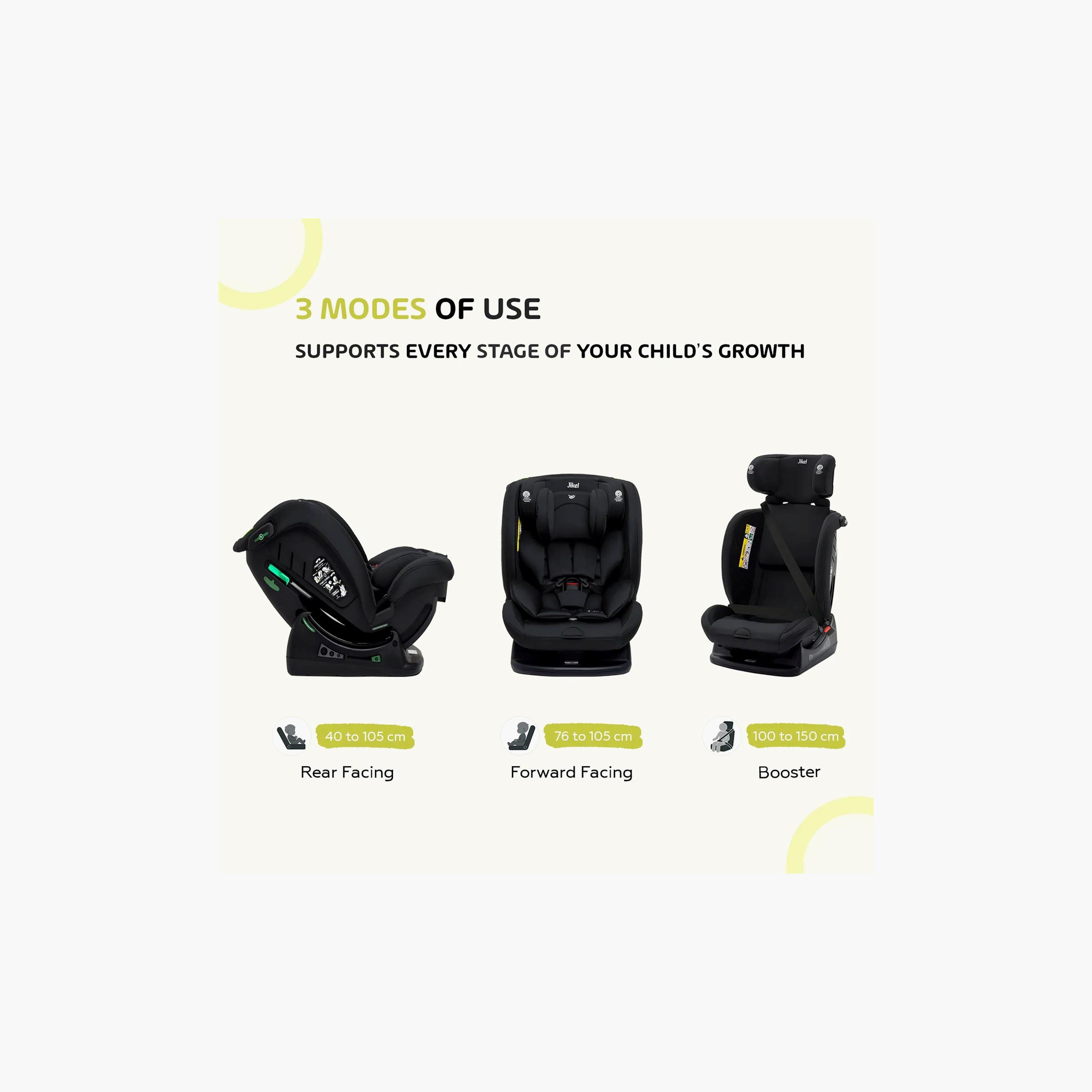 Jikel Kepler I-Size Convertible Car Seat - Carbon Black-baby-gear-carseats-image-11