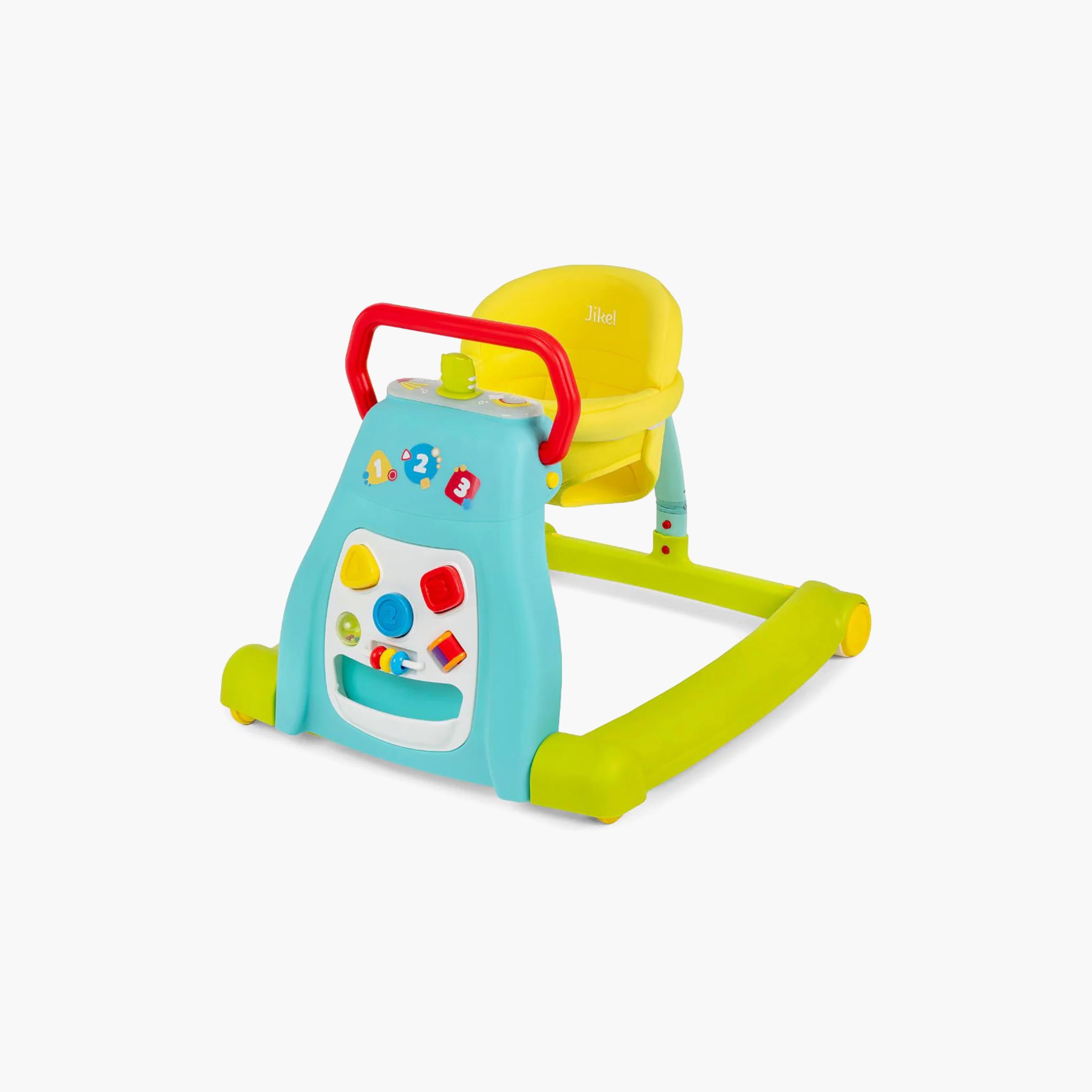 Jikel Step 123 Walker & Ride-On - Rainbow-baby-infantactivity-walkers-image-1