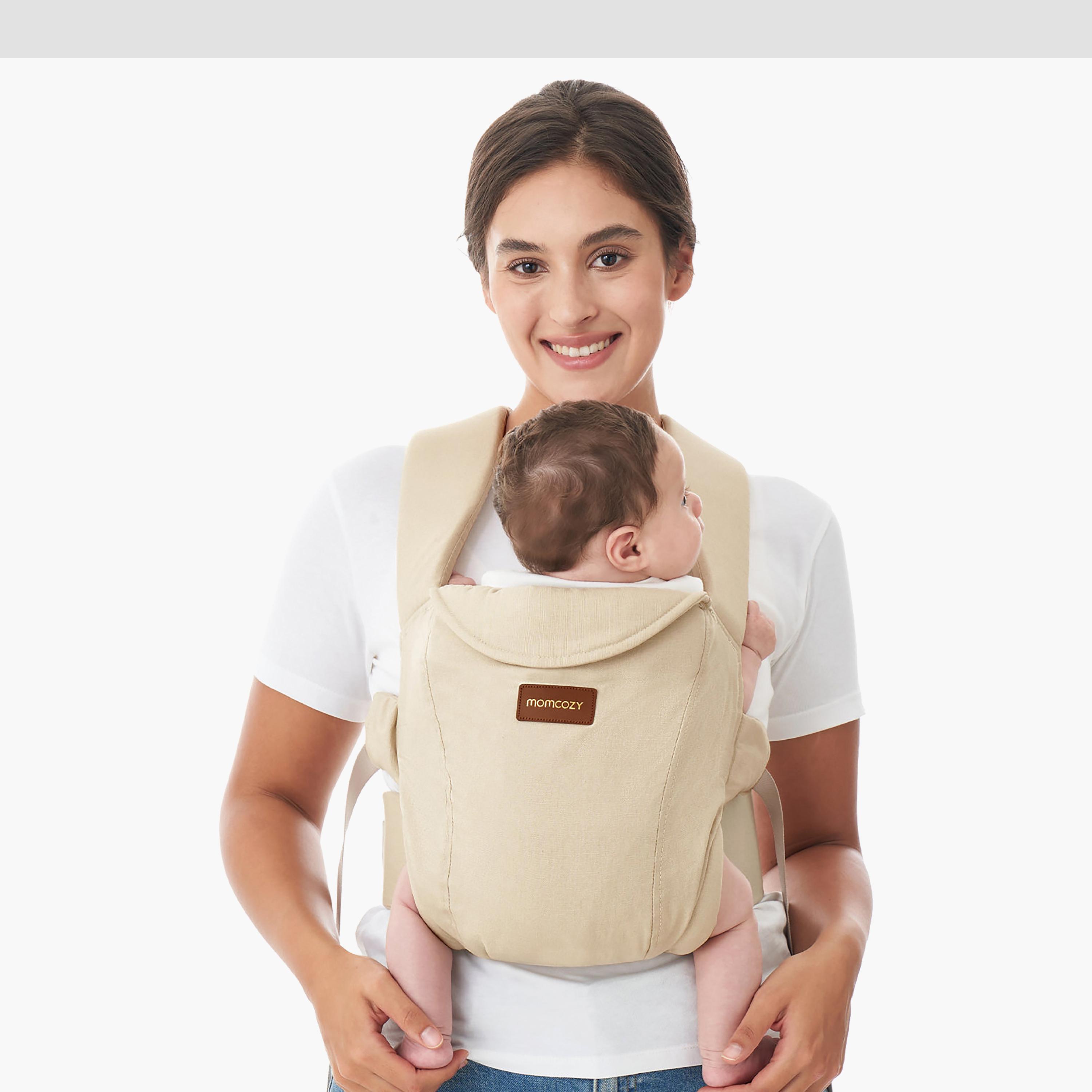حمالة أطفال مع دعم رقبة قابل للتعديل - لون كاكي من مومكوزي-baby-gear-babycarriers-image-8