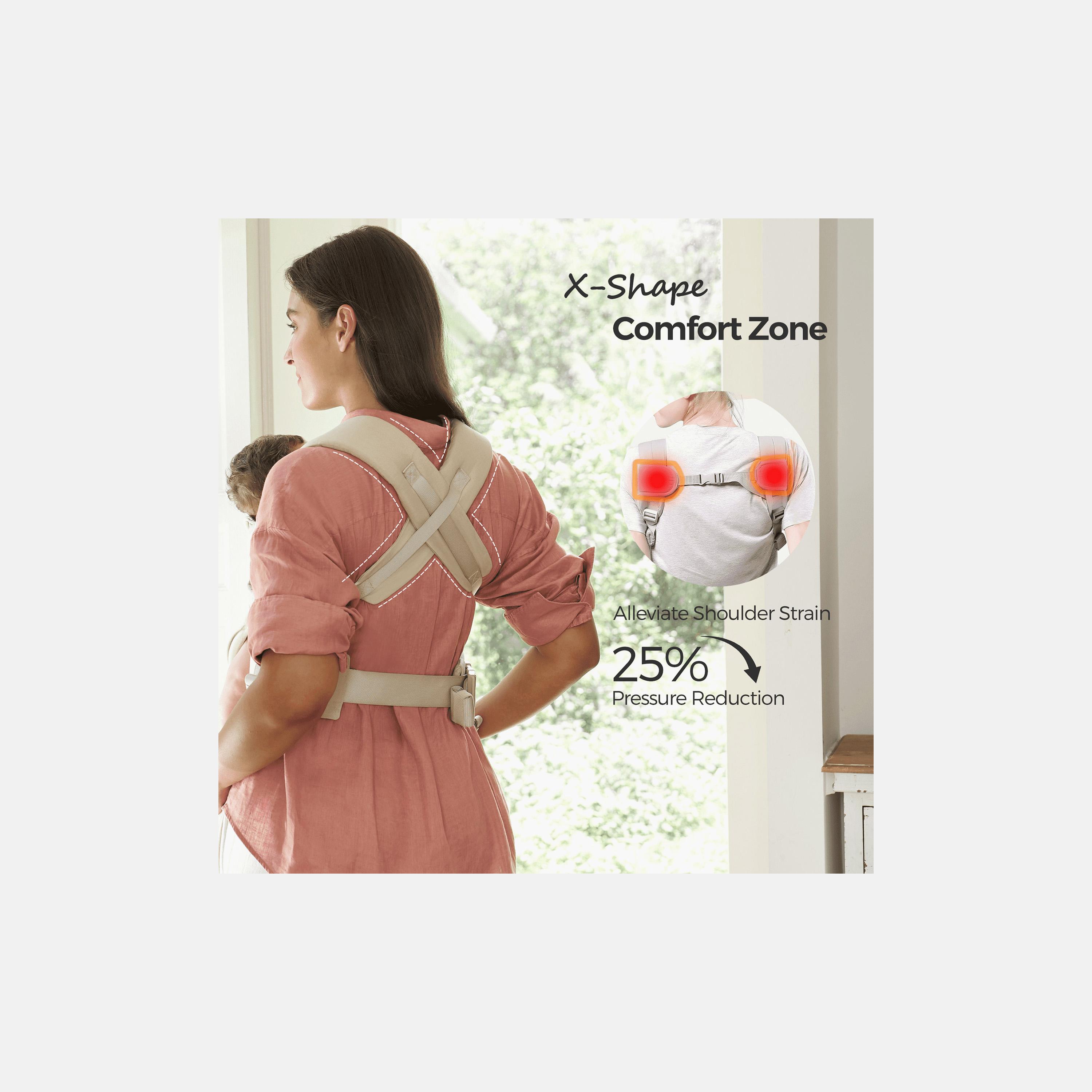 حمالة أطفال مع دعم رقبة قابل للتعديل - لون كاكي من مومكوزي-baby-gear-babycarriers-image-3