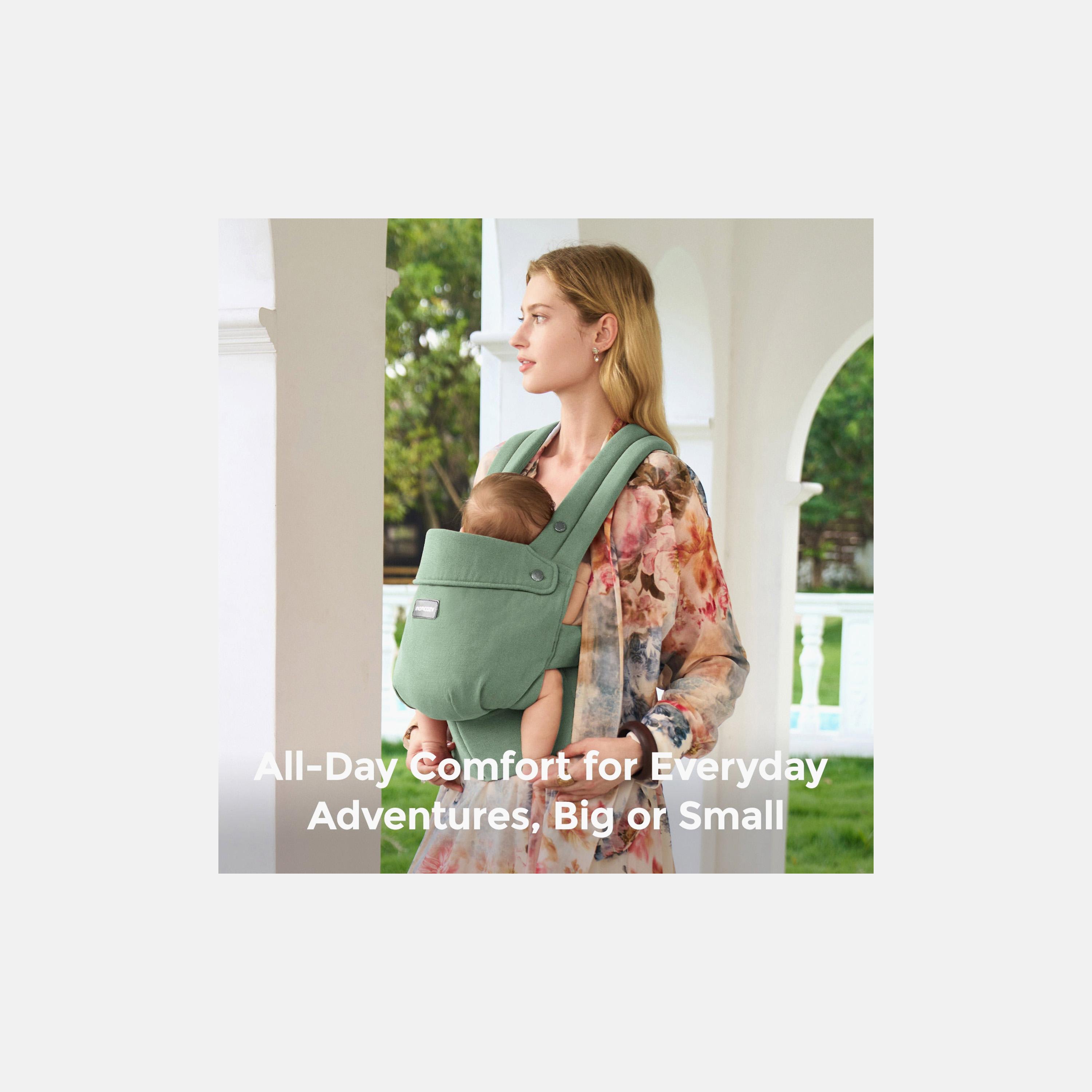 حمالة أطفال من الكتان الطبيعي - لون أخضر مريمي من مومكوزي-baby-gear-babycarriers-image-5