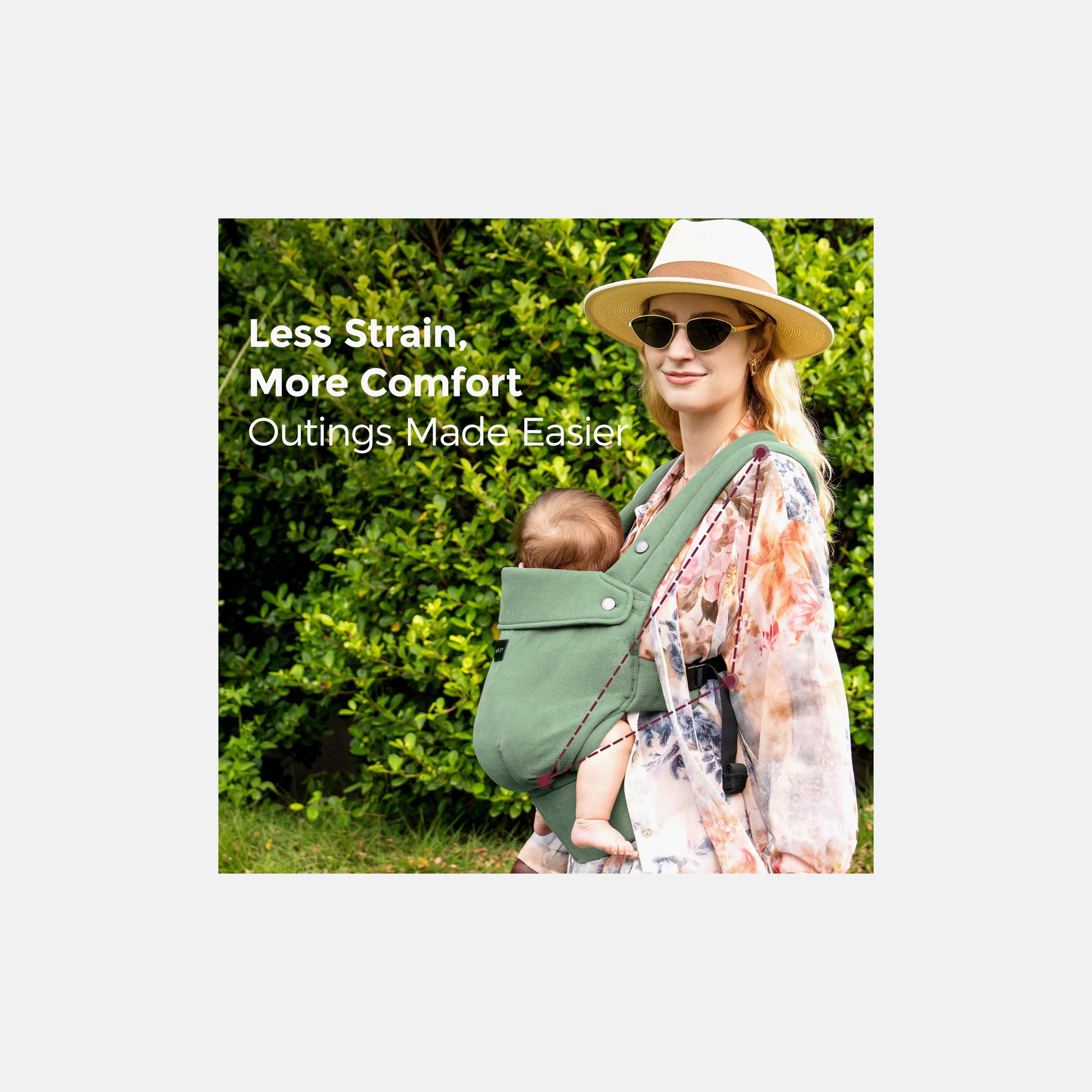 حمالة أطفال من الكتان الطبيعي - لون أخضر مريمي من مومكوزي-baby-gear-babycarriers-image-4