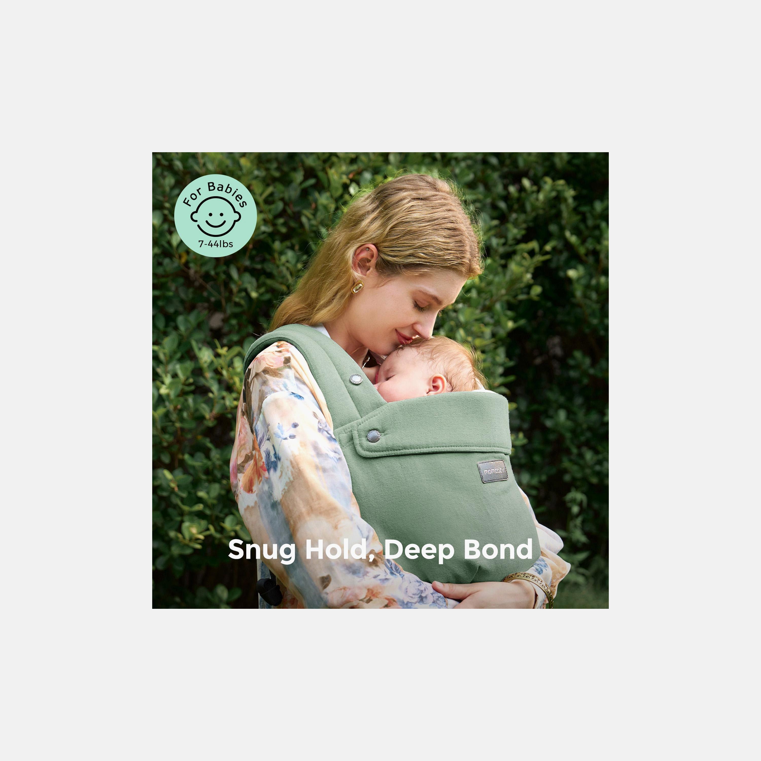 حمالة أطفال من الكتان الطبيعي - لون أخضر مريمي من مومكوزي-baby-gear-babycarriers-image-3