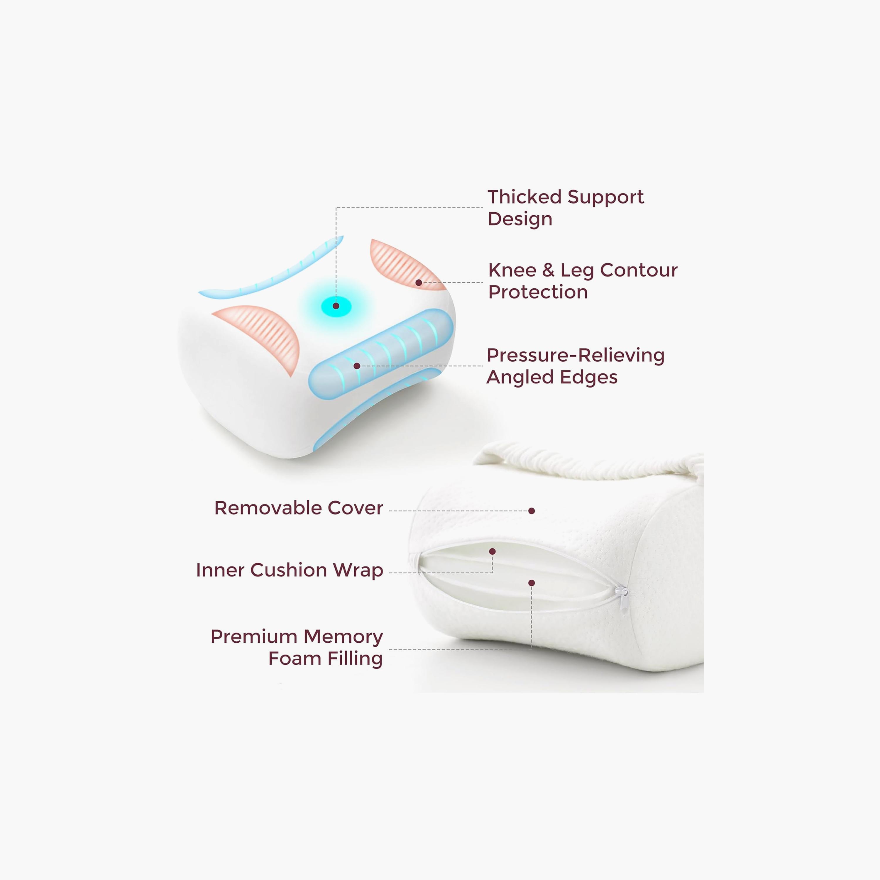 Momcozy Knee Pillow for Side Sleepers - White-baby-feeding-accessories-image-5