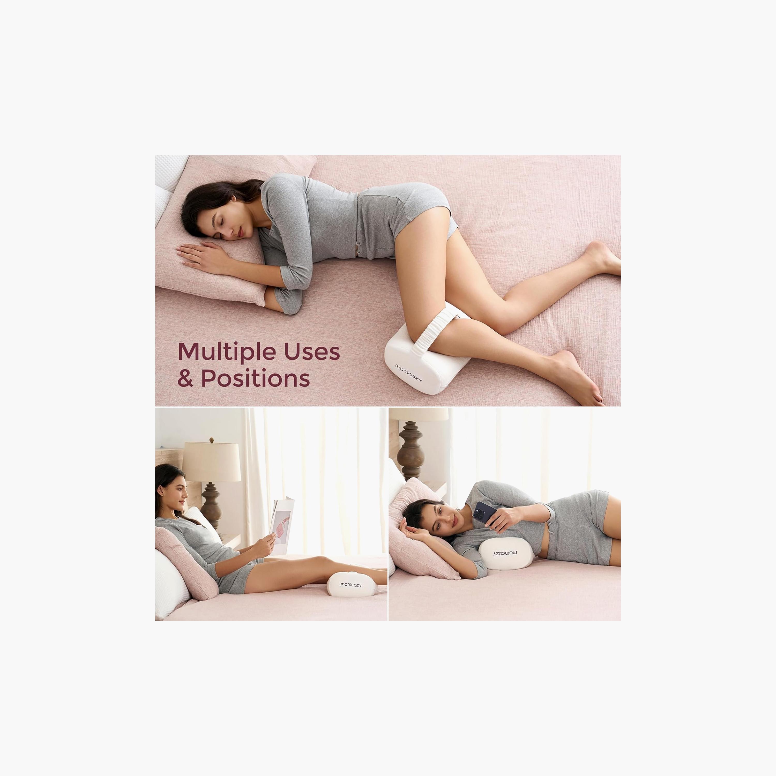 Momcozy Knee Pillow for Side Sleepers - White-baby-feeding-accessories-image-8