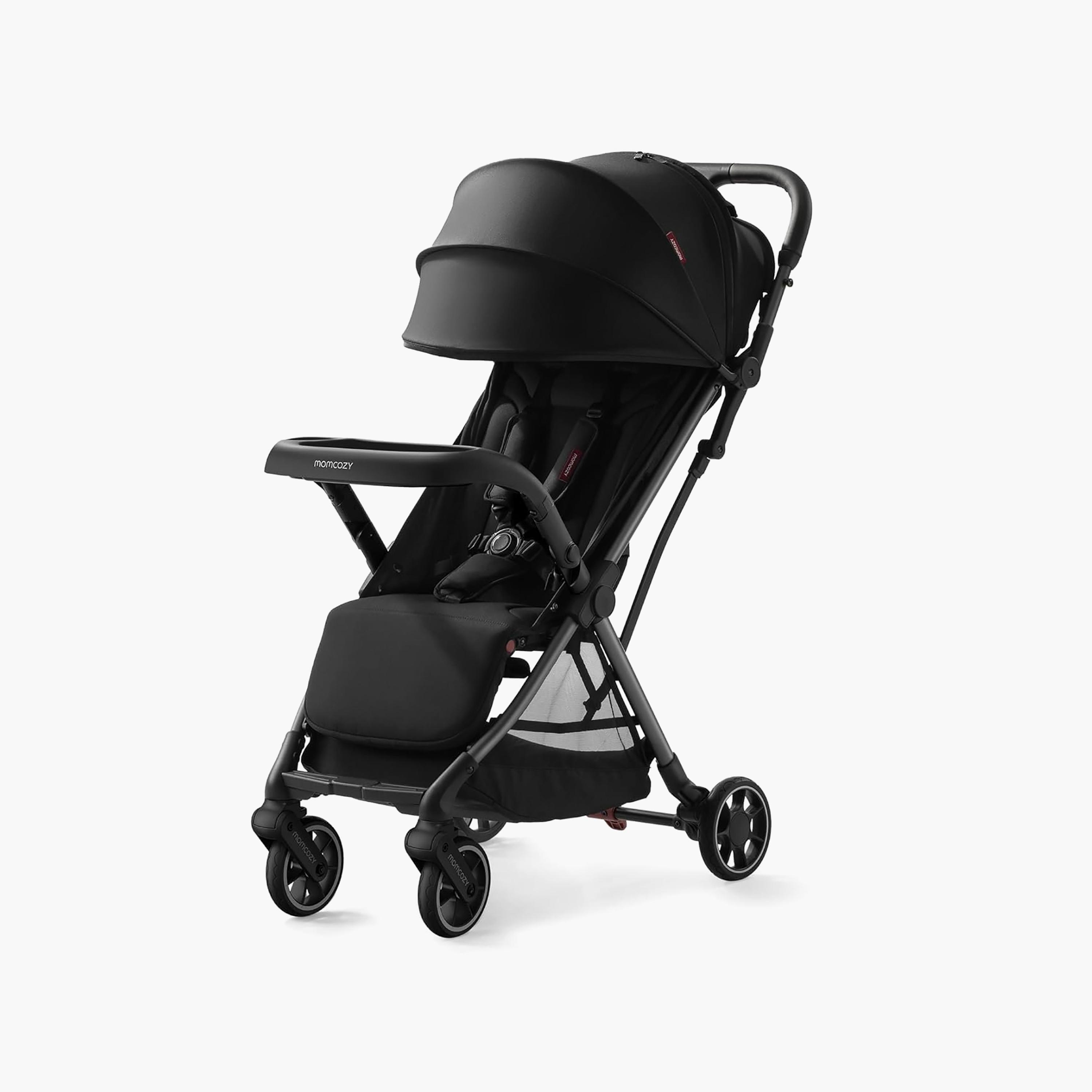 Momcozy ClickGo Lightweight Stroller with Extendable UPF50+ Canopy - Black - 0 Months+-baby-gear-strollersandprams-strollers-image-1