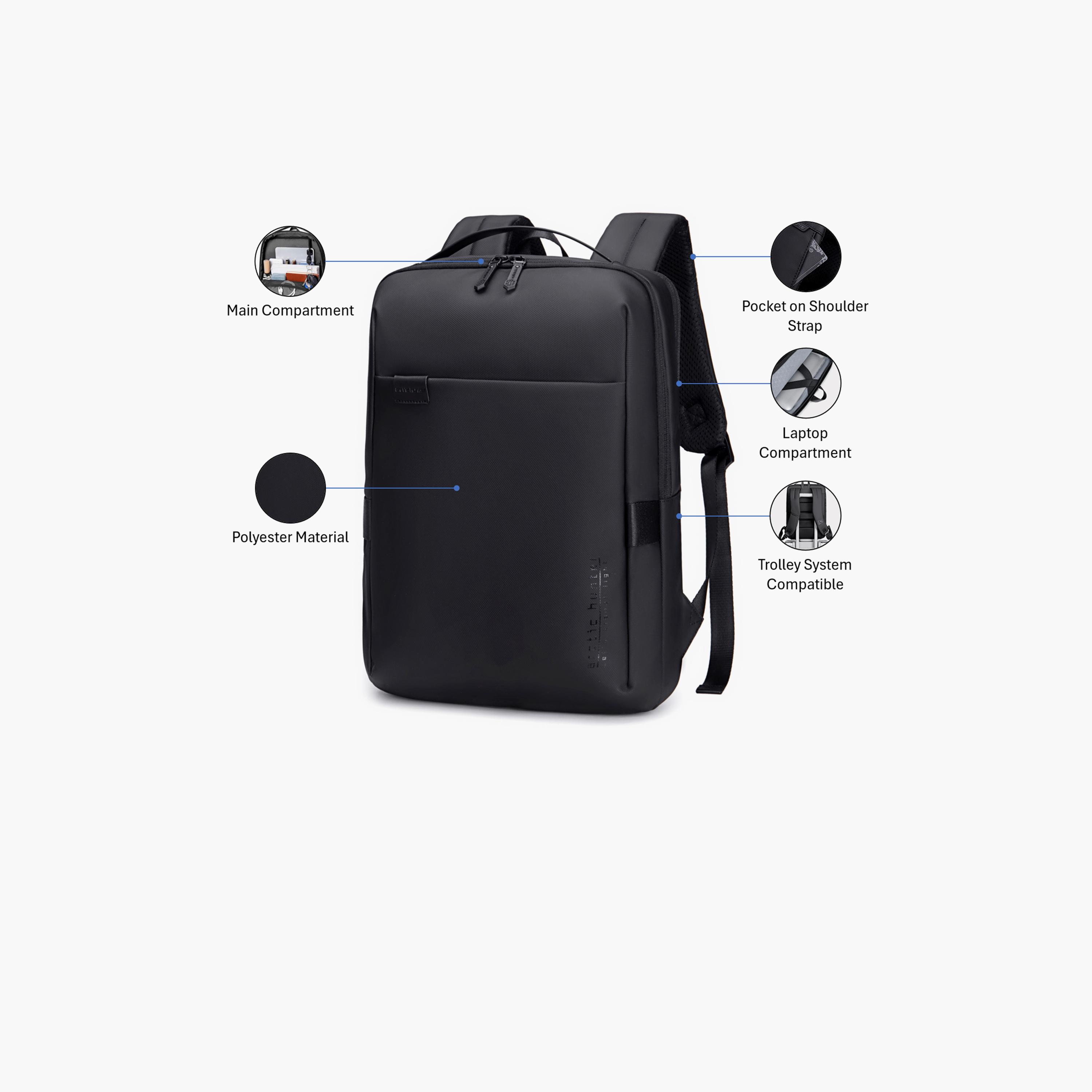 آركتيك هنتر - شنطة ظهر 9 لتر | 16 إنش بوليستر، حزام قابل للتعديل | B00574-AH-travel-luggagesandbags-backpacks-image-3