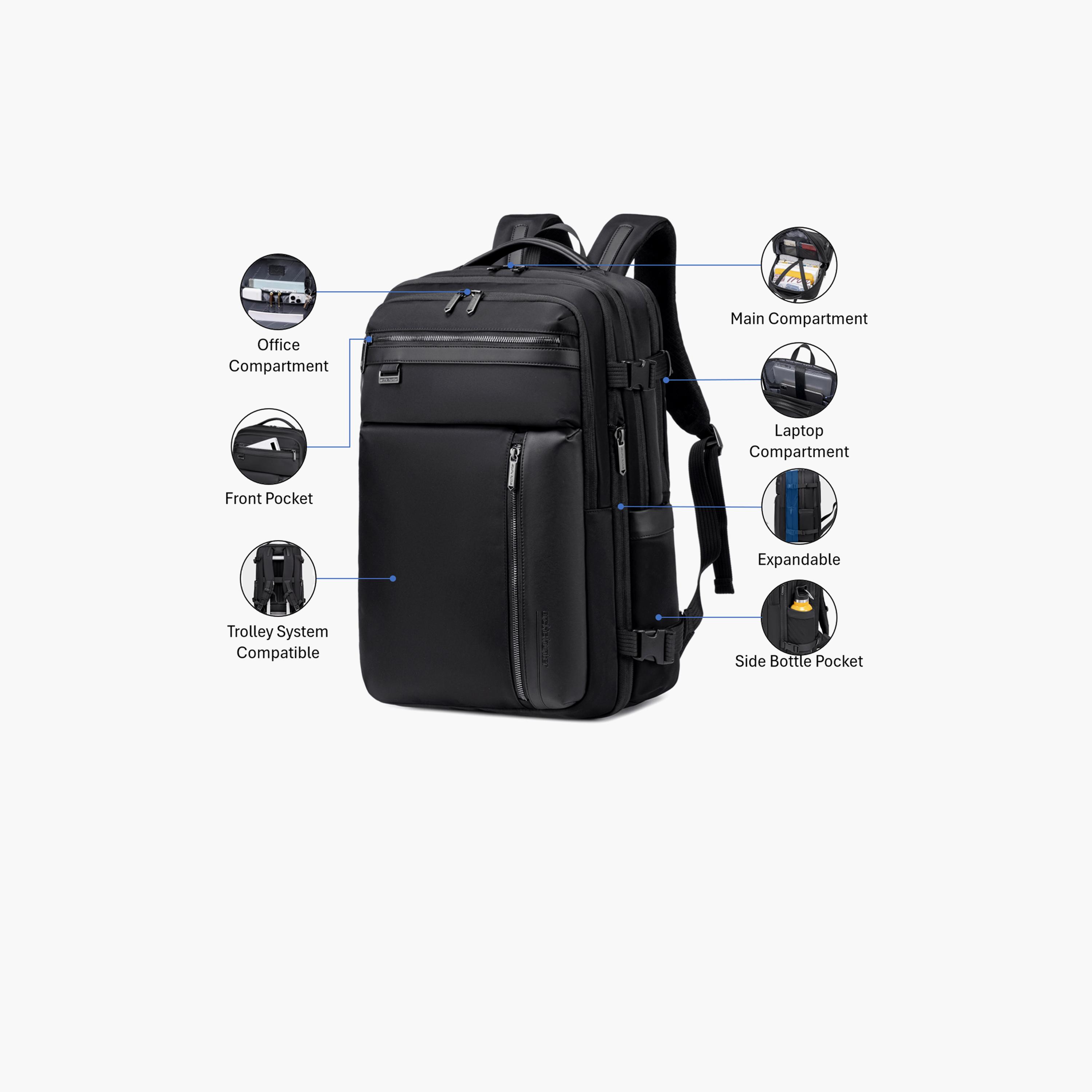 آركتيك هنتر - شنطة ظهر 41 لتر | 18.5 إنش بوليستر، حزام قابل للتعديل | B00833-AH-travel-luggagesandbags-backpacks-image-3