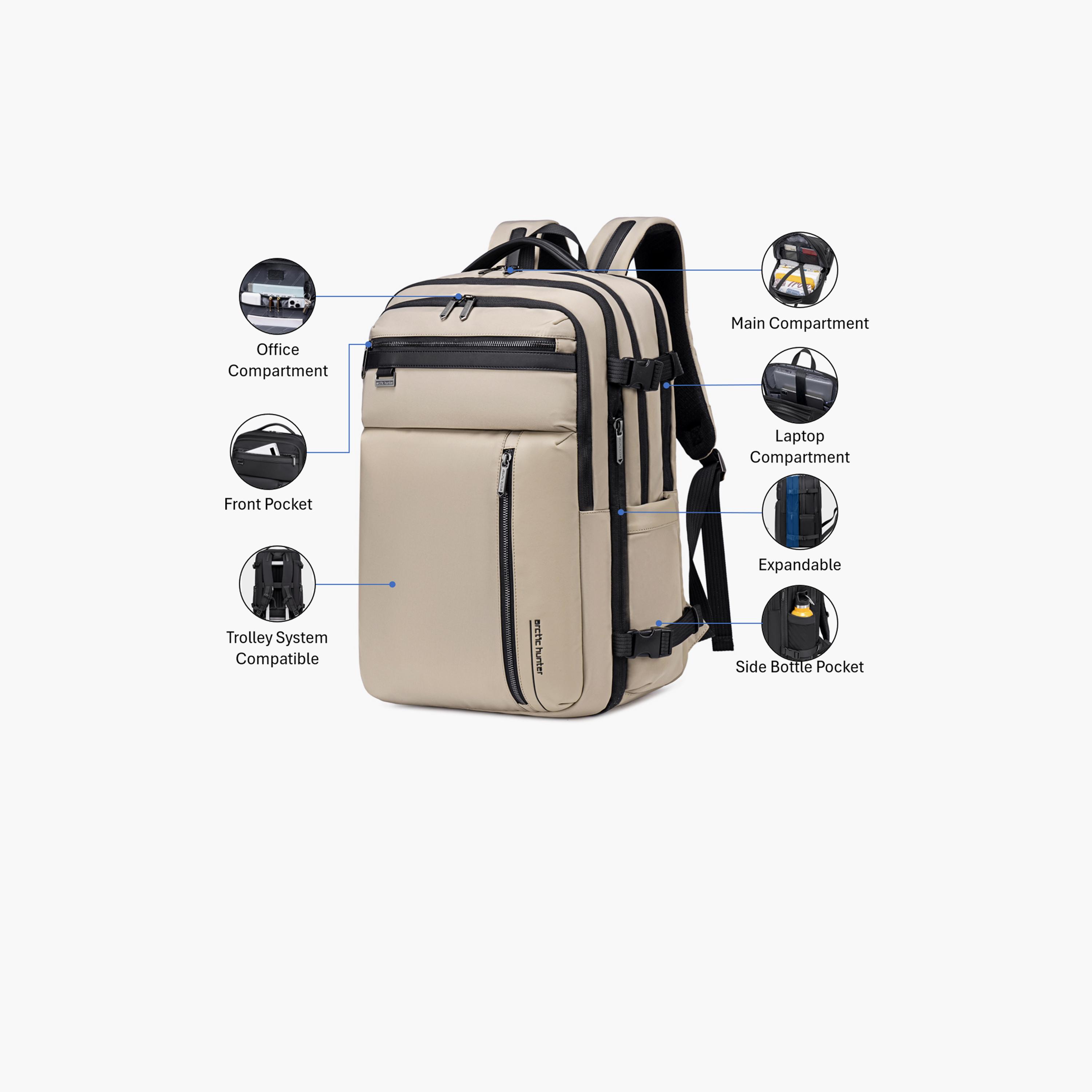 Arctic Hunter 41L | 18.5 Inches, Backpack with Adjustable Strap | B00833-AH-travel-luggagesandbags-backpacks-image-3