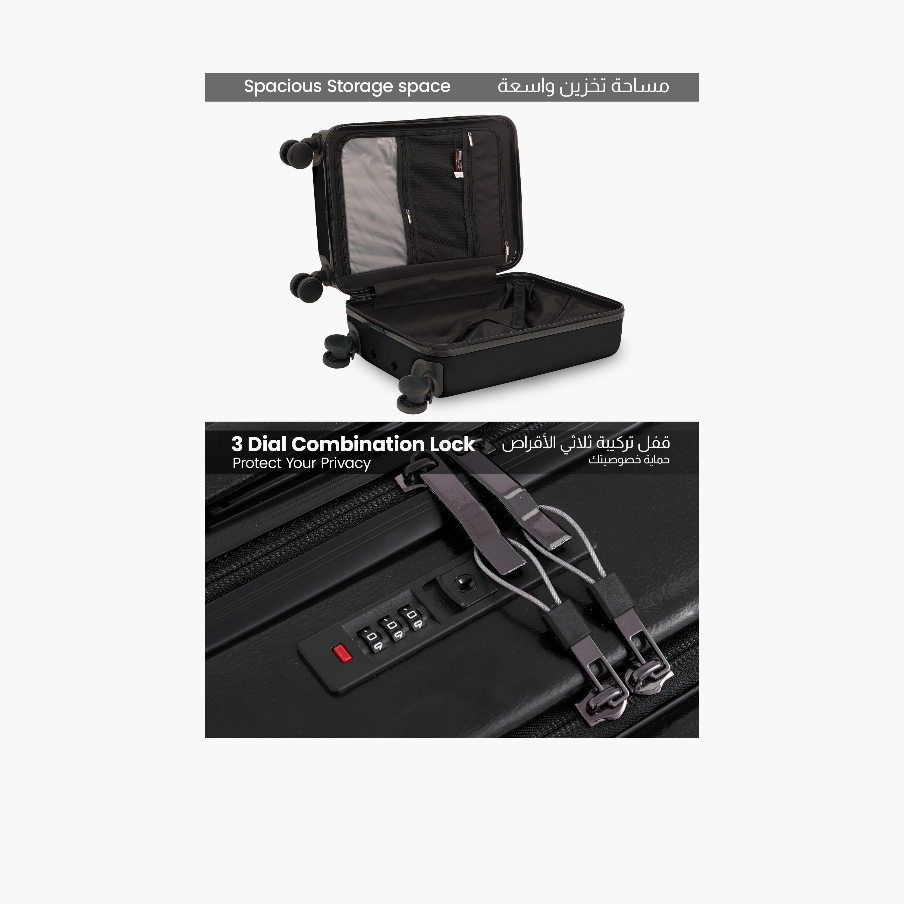 Para John 55 CM Small Cabin ABS Hard Sided 4-Wheeler Spinner Trolley Bag with Combination Lock-travel-luggagesandbags-luggage-image-4