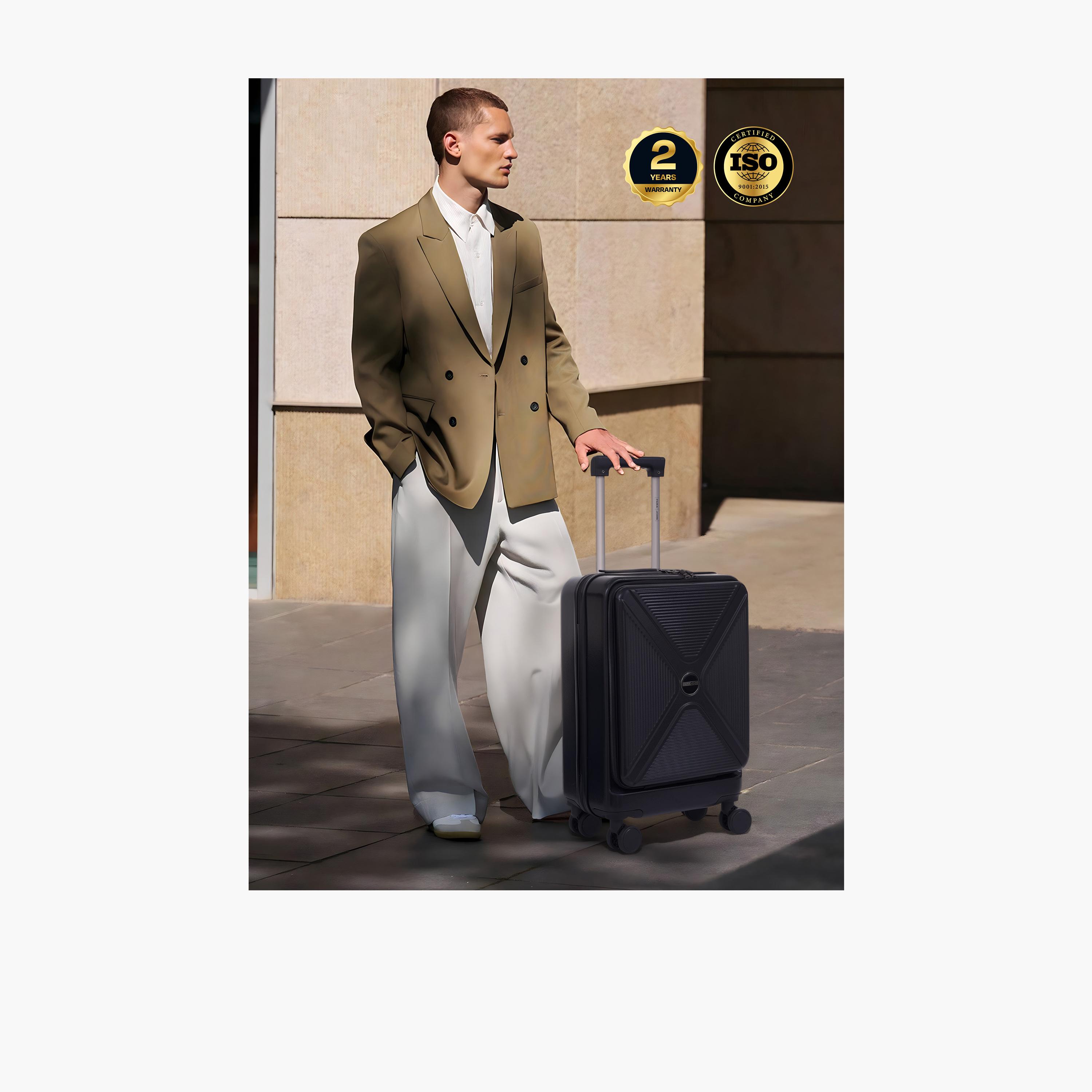 Para John 55 CM Small Cabin ABS Hard Sided 4-Wheeler Spinner Trolley Bag with Combination Lock-travel-luggagesandbags-luggage-image-6
