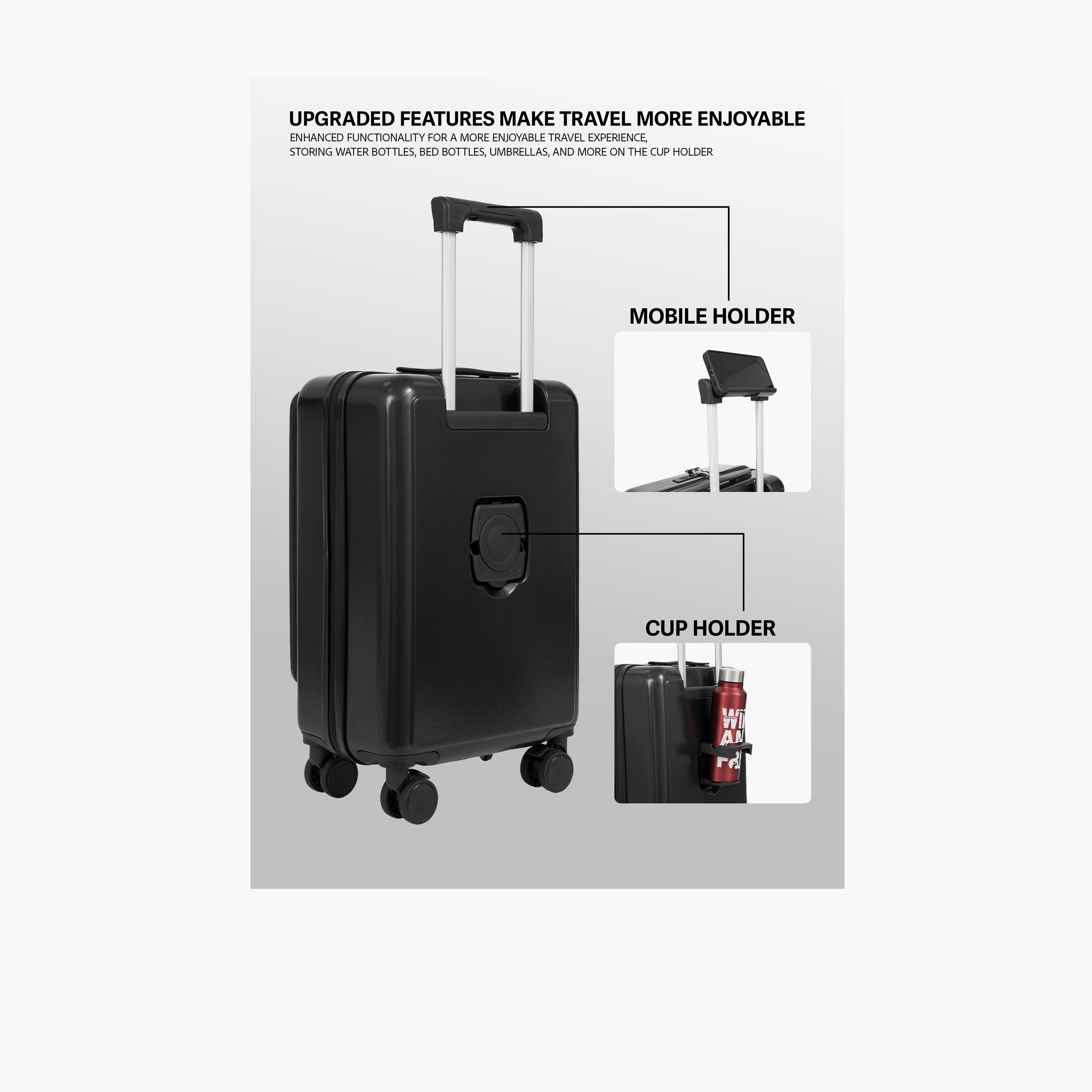 Para John 55 CM Small Cabin ABS Hard Sided 4-Wheeler Spinner Trolley Bag with Combination Lock-travel-luggagesandbags-luggage-image-3