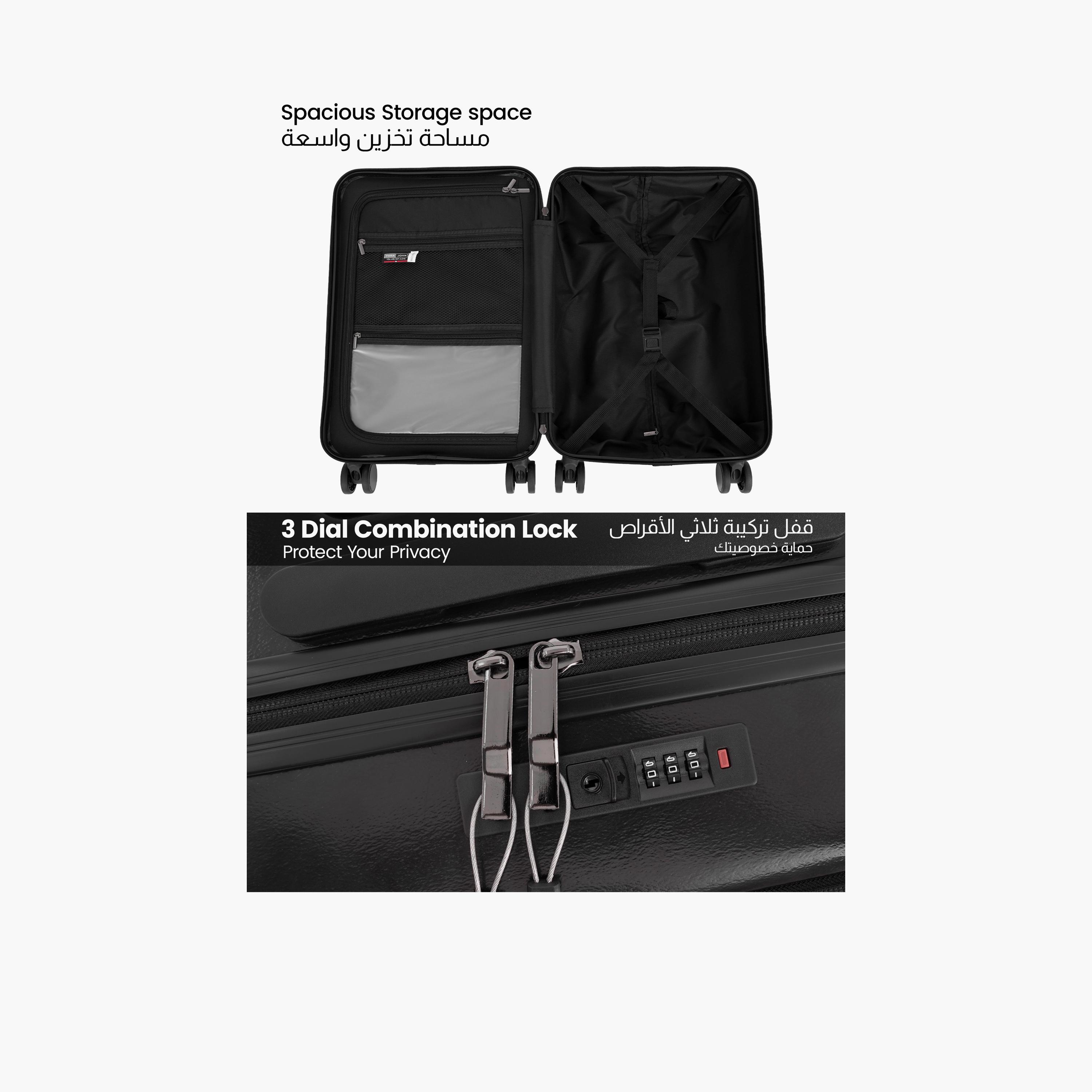 Para John 55 CM Small Cabin ABS Hard Sided 4-Wheeler Spinner Trolley Bag with Combination Lock-travel-luggagesandbags-luggage-image-4