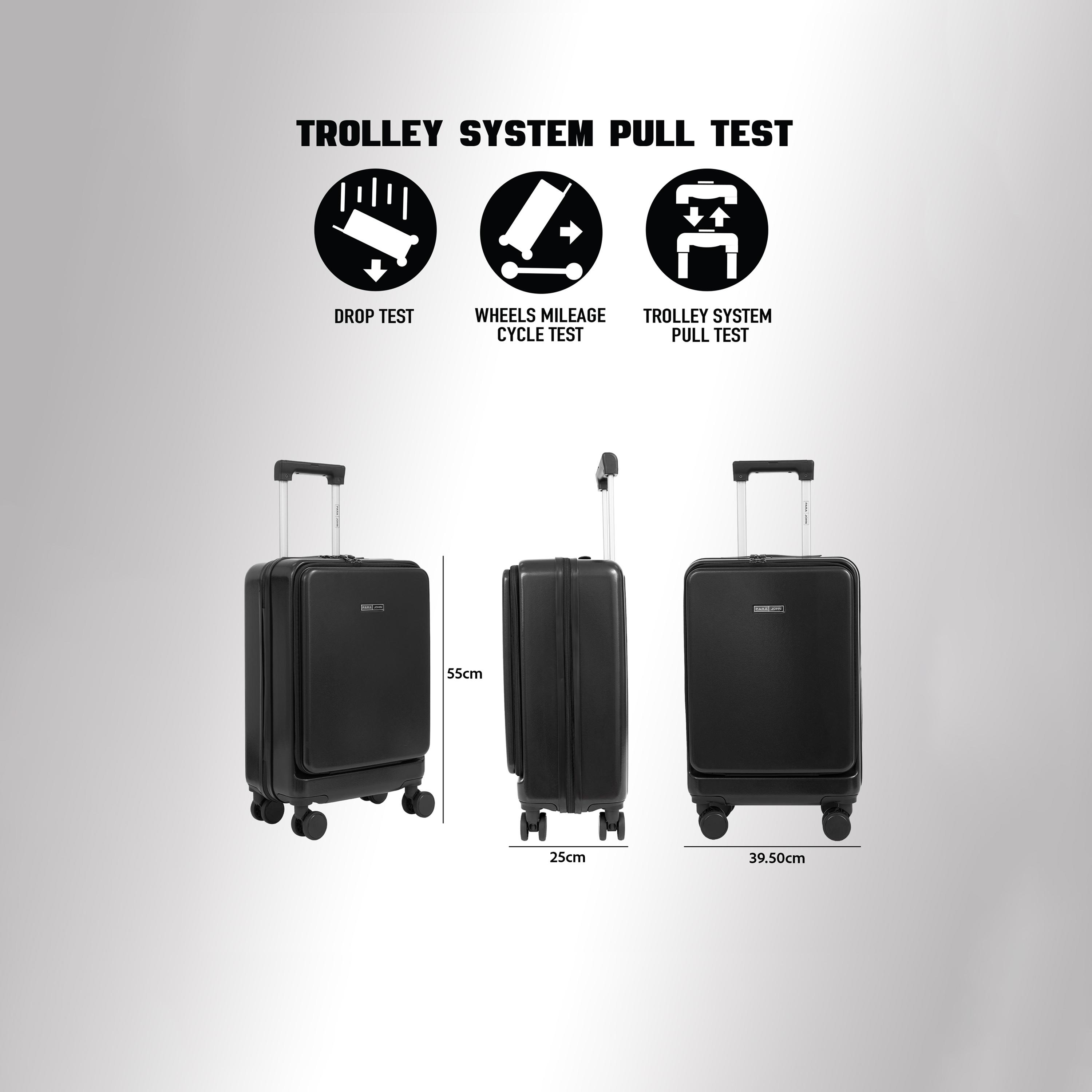 Para John 55 CM Small Cabin ABS Hard Sided 4-Wheeler Spinner Trolley Bag with Combination Lock-travel-luggagesandbags-luggage-image-5