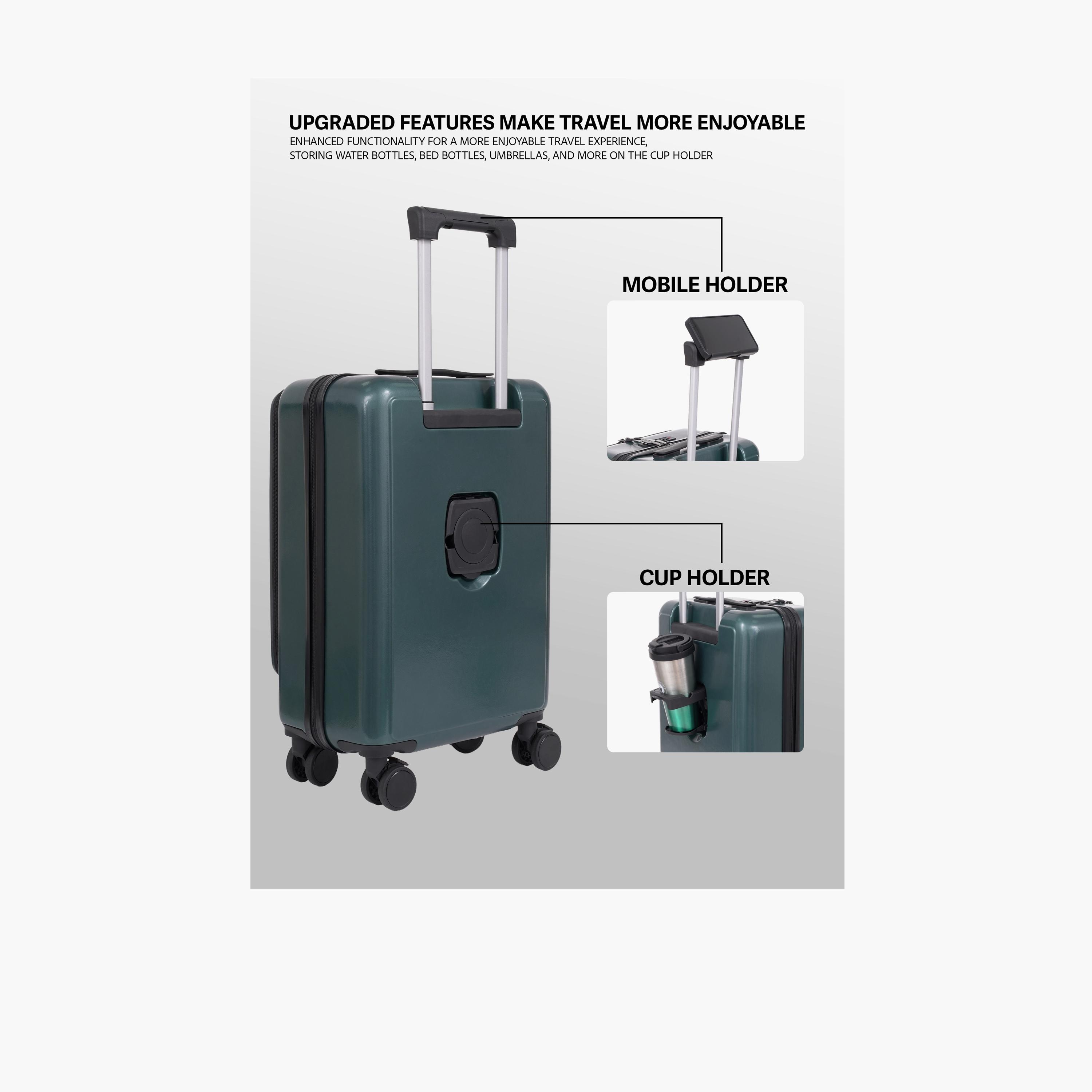 Para John 55 CM Small Cabin ABS Hard Sided 4-Wheeler Spinner Trolley Bag with Combination Lock-travel-luggagesandbags-luggage-image-3