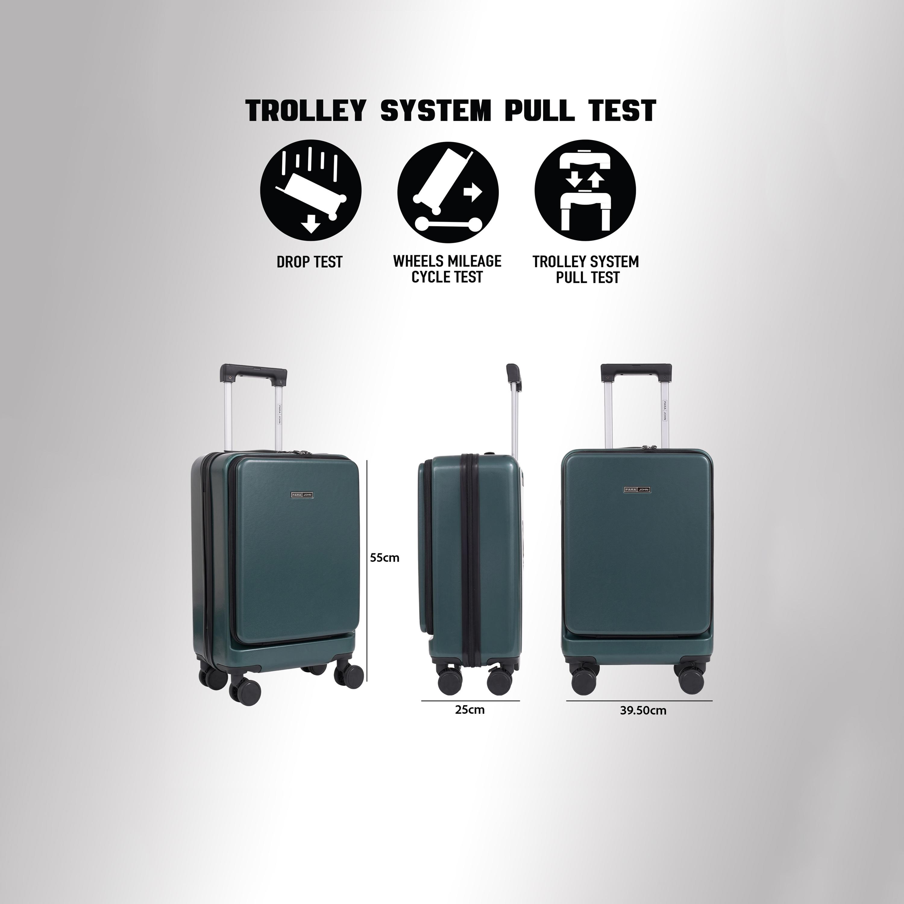 Para John 55 CM Small Cabin ABS Hard Sided 4-Wheeler Spinner Trolley Bag with Combination Lock-travel-luggagesandbags-luggage-image-5
