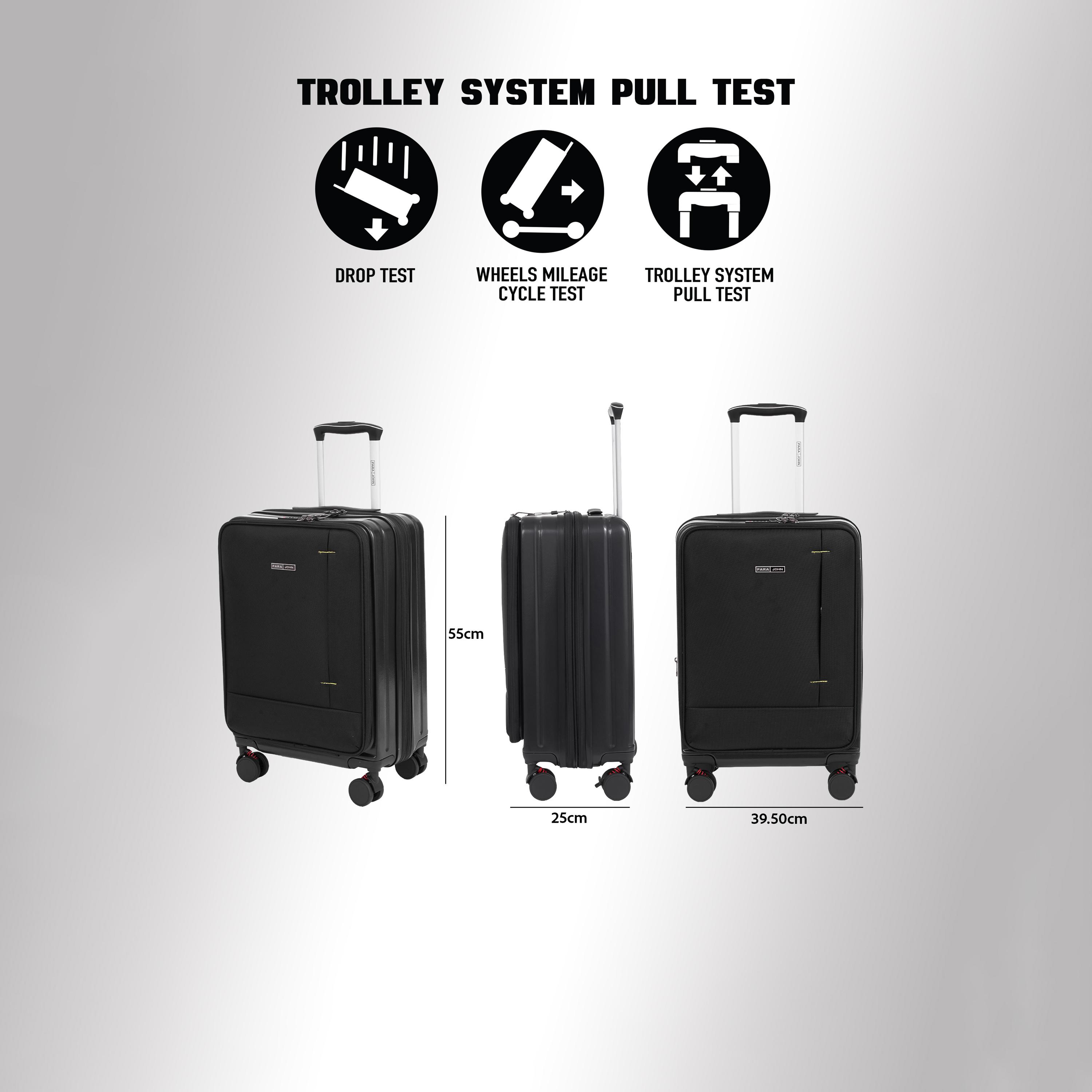 Para John 55 CM Small Cabin ABS Hard Sided 4-Wheeler Spinner Trolley Bag with Combination Lock-travel-luggagesandbags-luggage-image-5