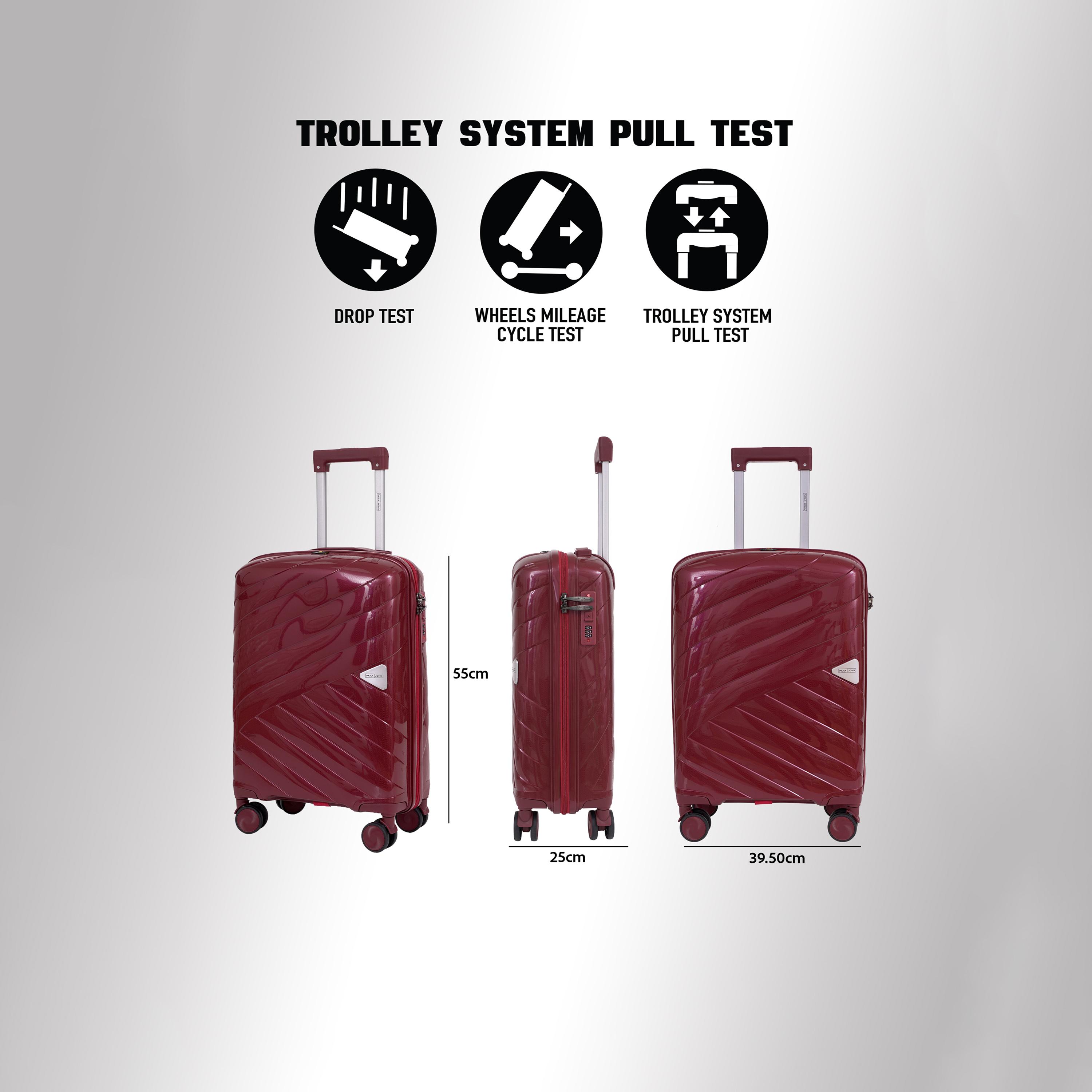 Para John 55 CM Small Cabin ABS Hard Sided 4-Wheeler Spinner Trolley Bag with Combination Lock-travel-luggagesandbags-luggage-image-5