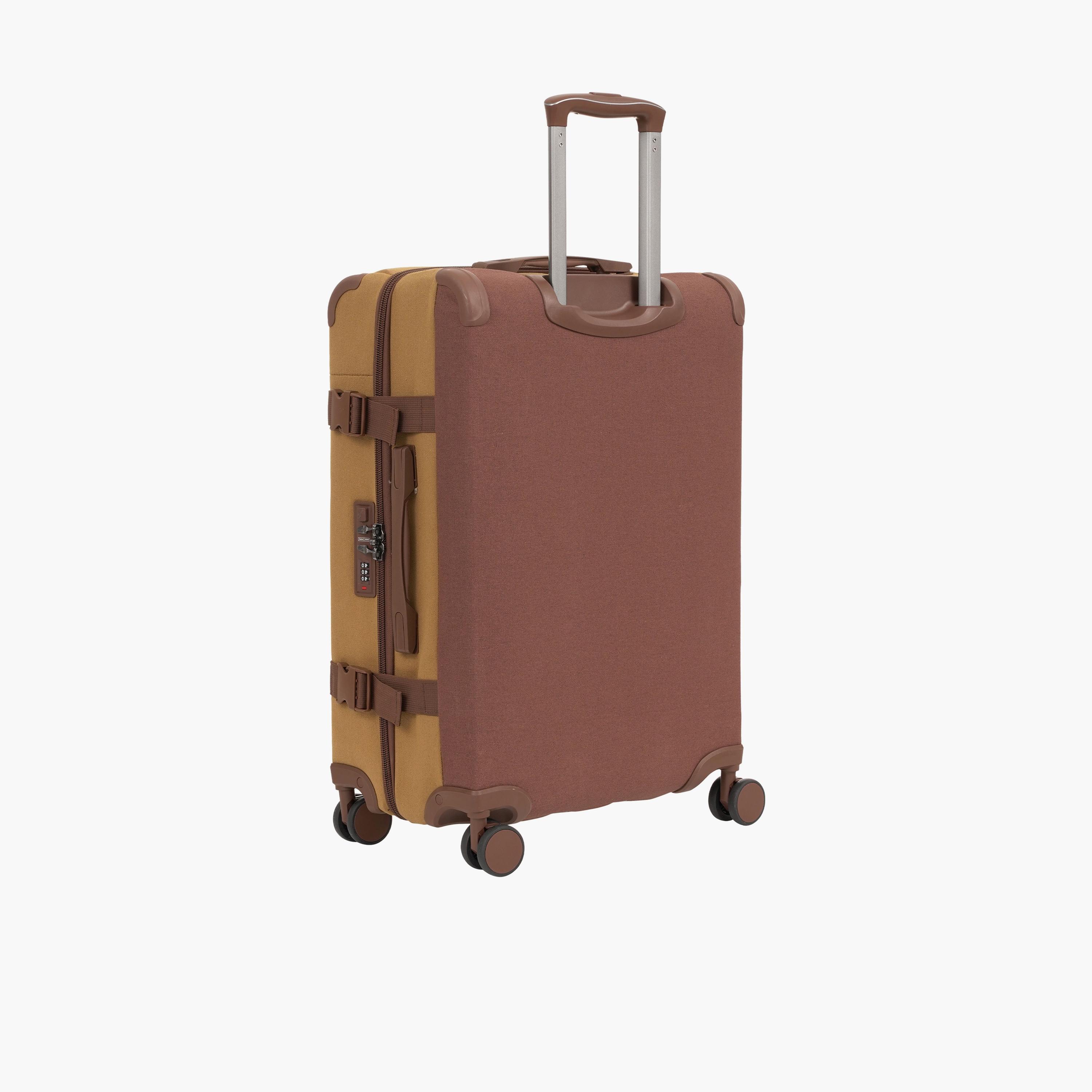 طقم شنط سفر ريترو  قماشية  مكون من 3 قطع، جوانب صلبة وأربع عجلات دوارة وقفل برقم سري-travel-luggagesandbags-luggage-image-2