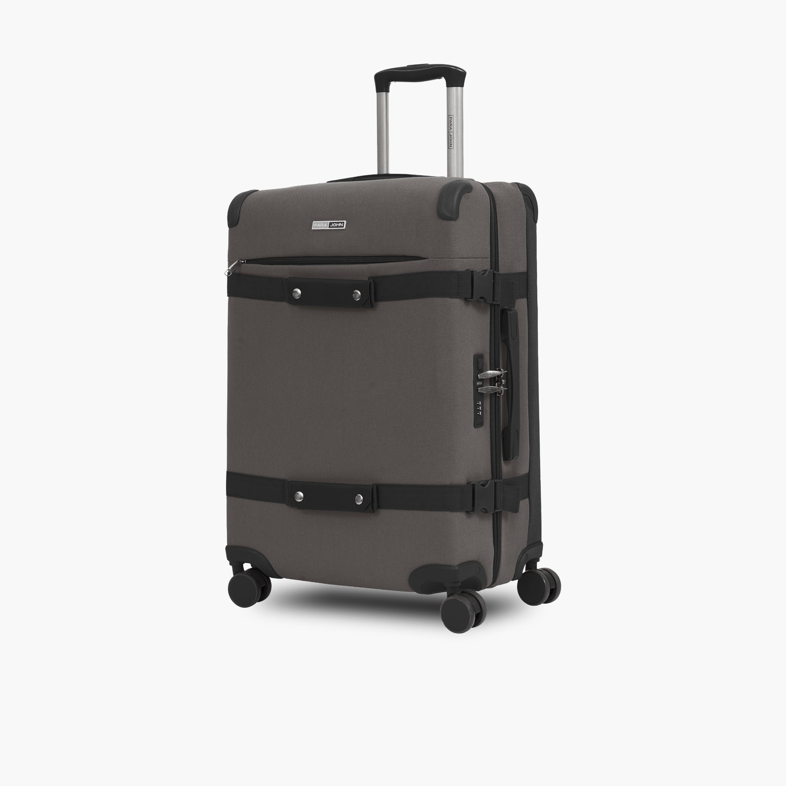 Para John Retro Set Of 3 Textile Hard Sided 4-Wheeler Spinner Trolley Bag with Combination Lock-travel-luggagesandbags-luggage-image-2