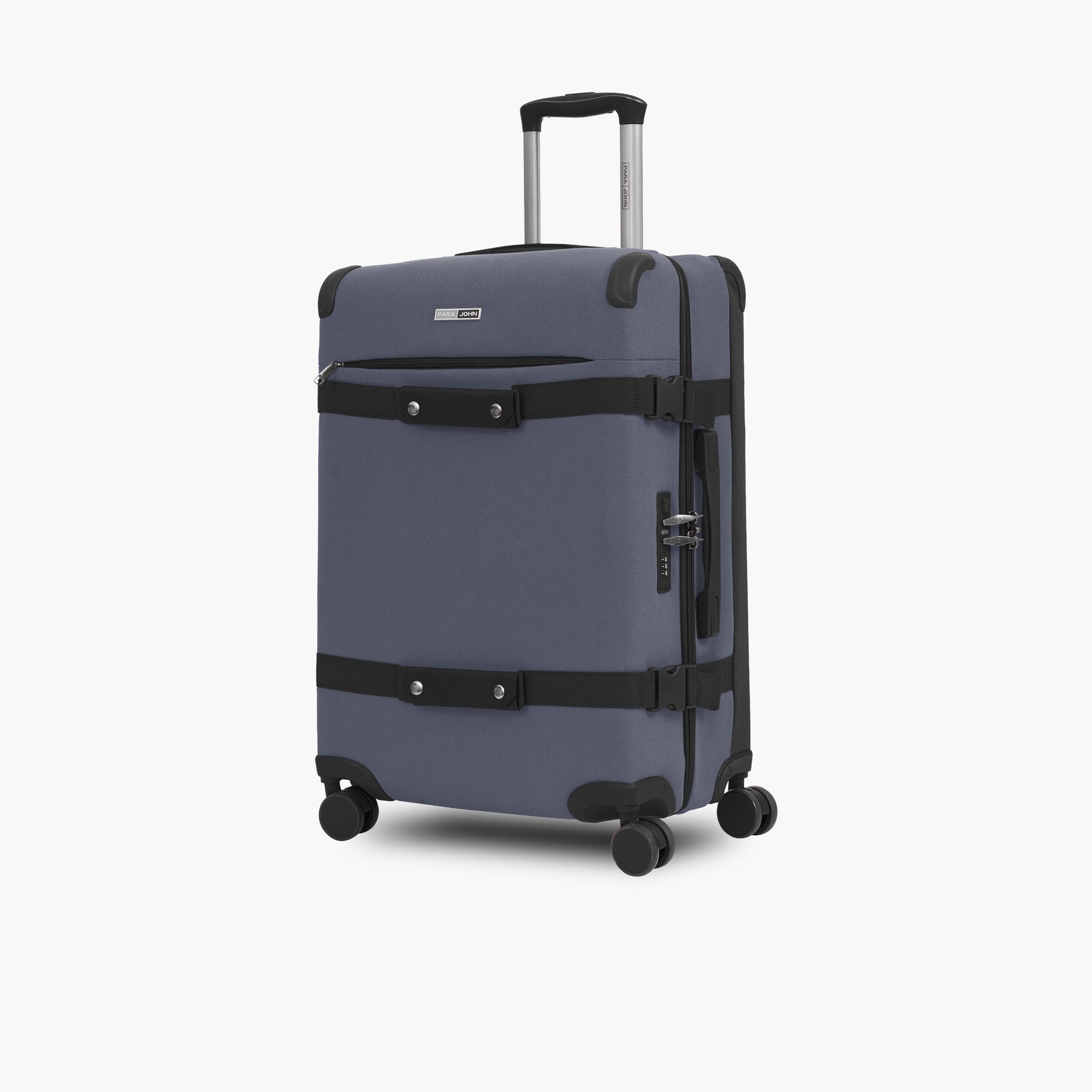 Para John Retro Set Of 3 Textile Hard Sided 4-Wheeler Spinner Trolley Bag with Combination Lock-travel-luggagesandbags-luggage-image-2