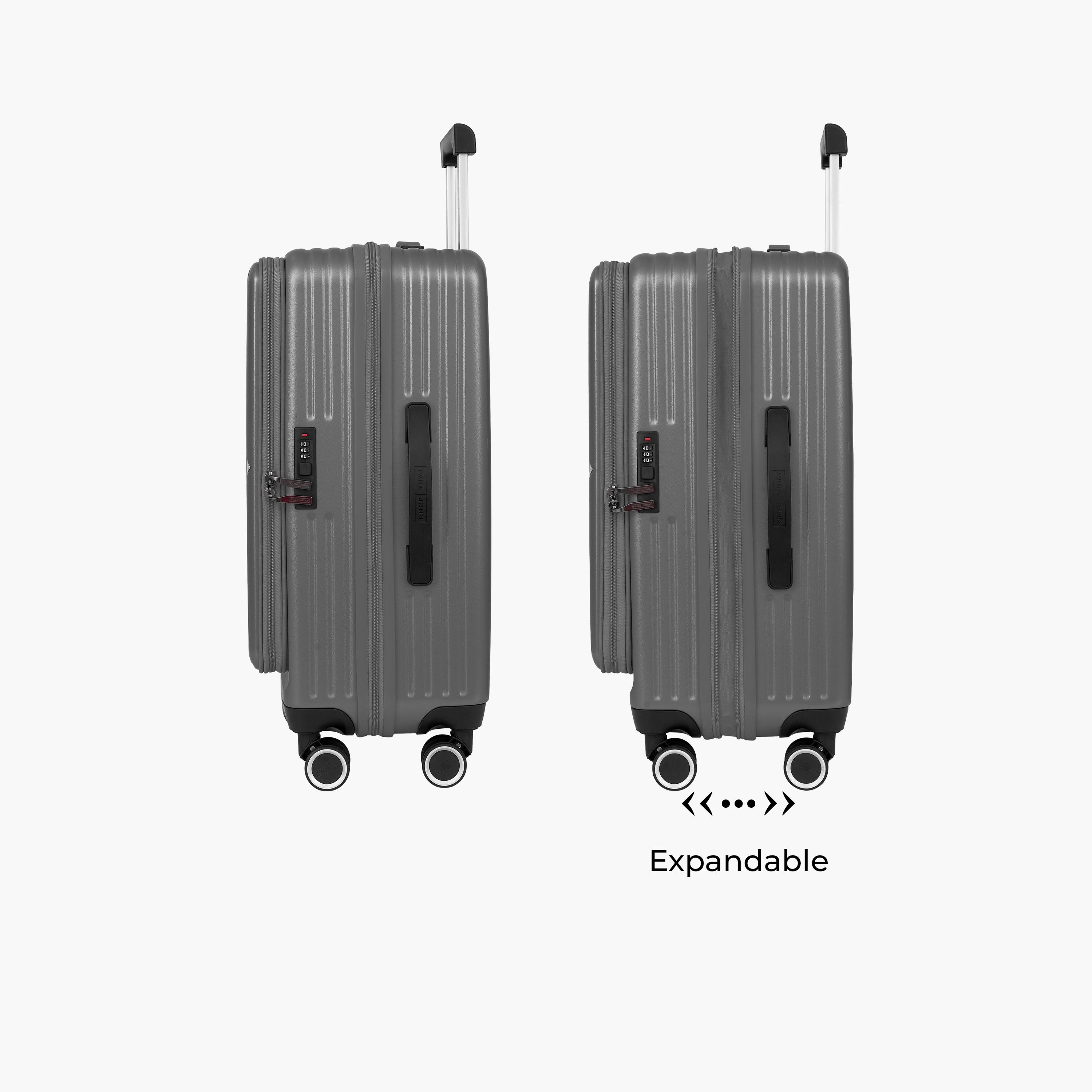 Para John Premium Frontier Set Of 3 ABS Hard Sided 4-Wheeler Spinner Trolley Bag with Combination Lock-travel-luggagesandbags-luggage-image-2