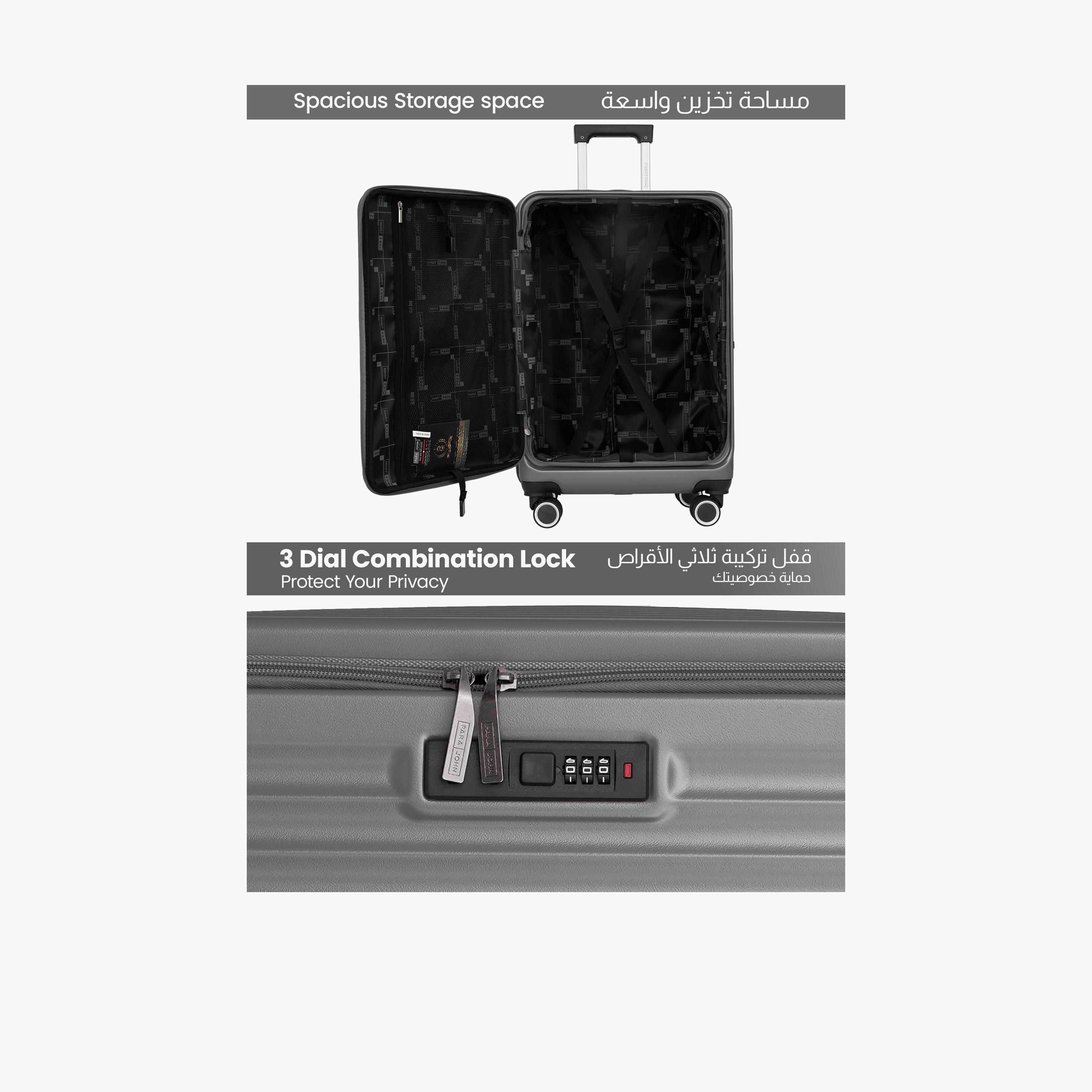Para John Premium Frontier Set Of 3 ABS Hard Sided 4-Wheeler Spinner Trolley Bag with Combination Lock-travel-luggagesandbags-luggage-image-4