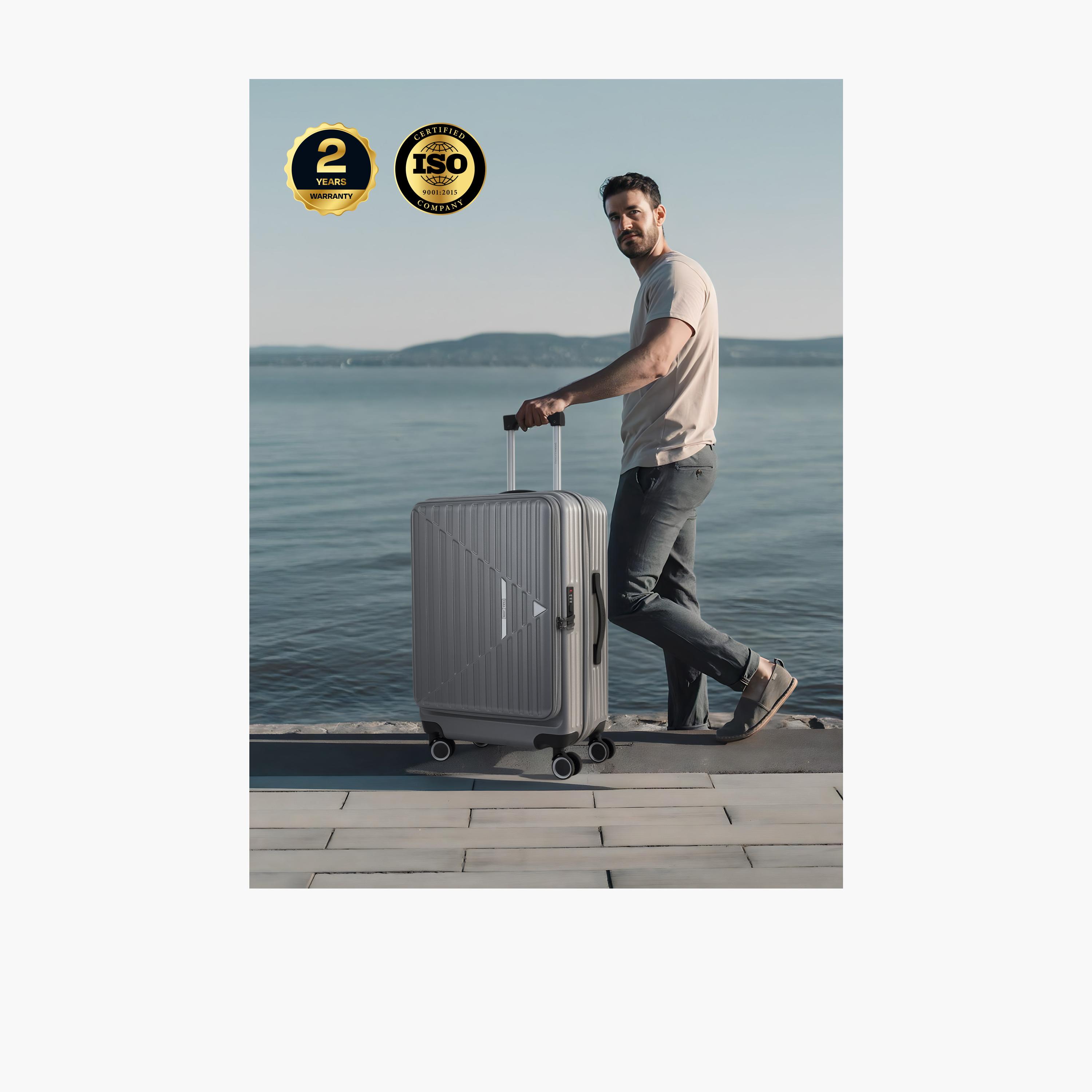 Para John Premium Frontier Set Of 3 ABS Hard Sided 4-Wheeler Spinner Trolley Bag with Combination Lock-travel-luggagesandbags-luggage-image-6