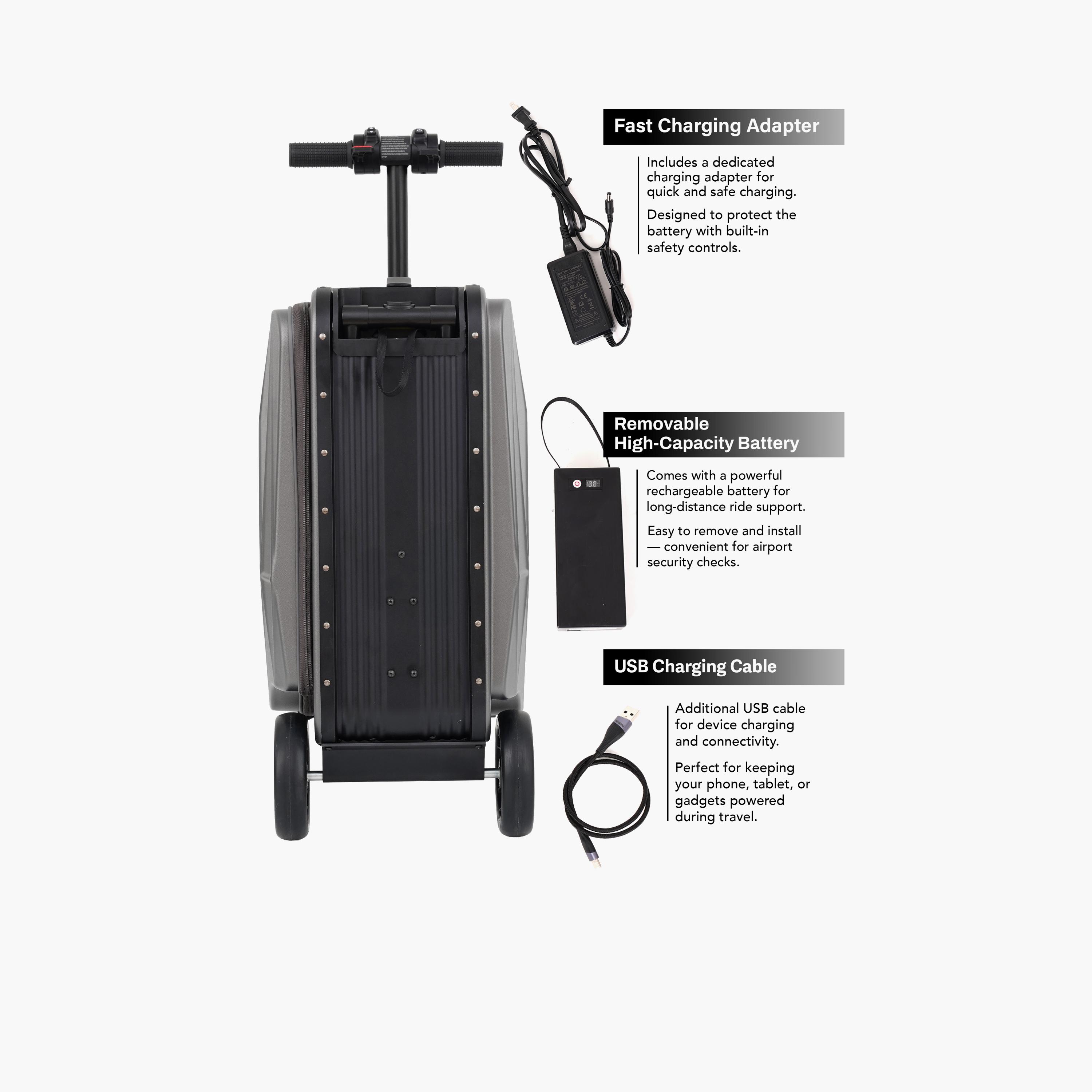 Para John Etro Motorized Rideable Luggage Scooter, Cabin Size 20 inches-travel-luggagesandbags-luggage-image-3