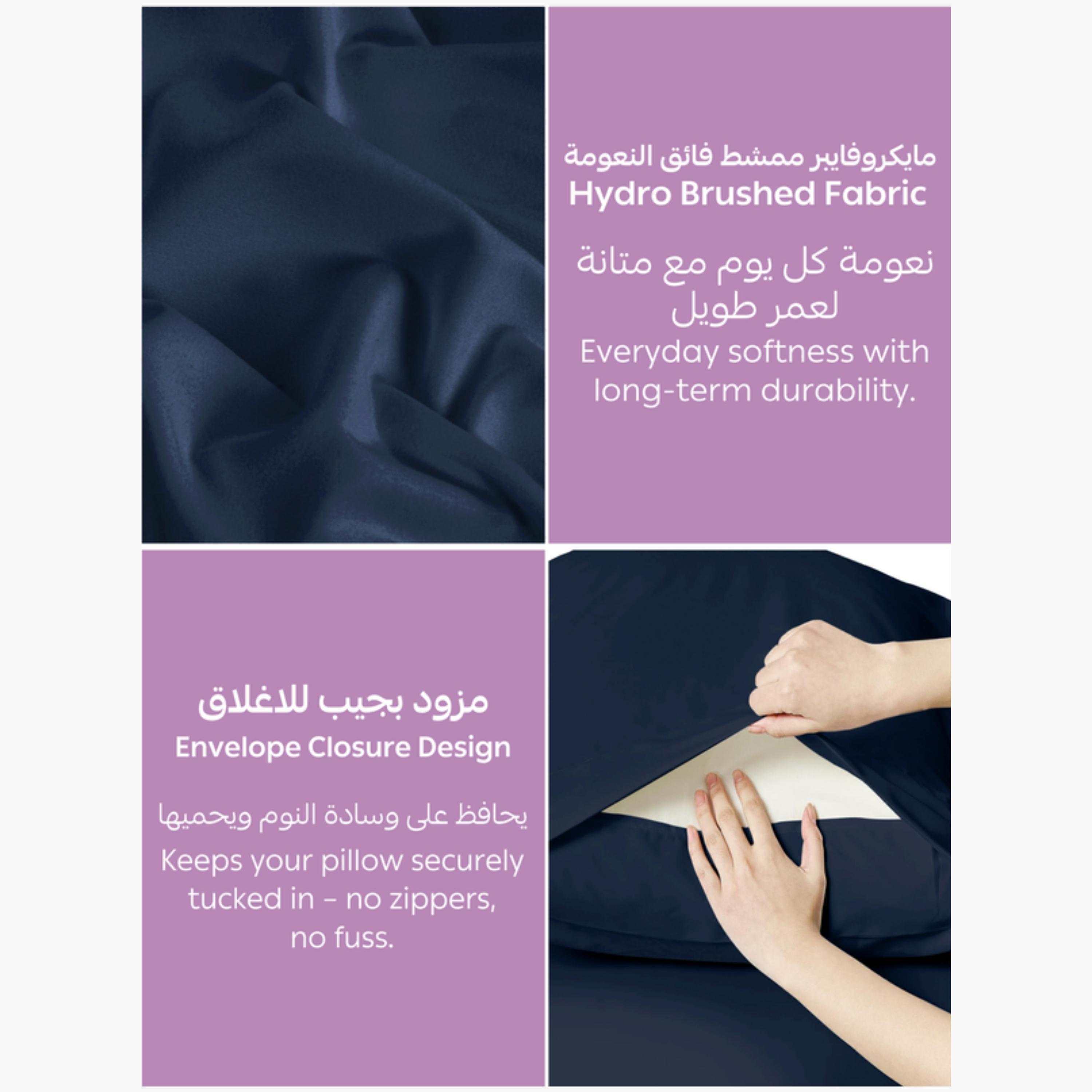 Navy Fitted Sheet Set Single 90x200 cm-household-bedding-sheetsandpillowcases-fittedsheets-image-5