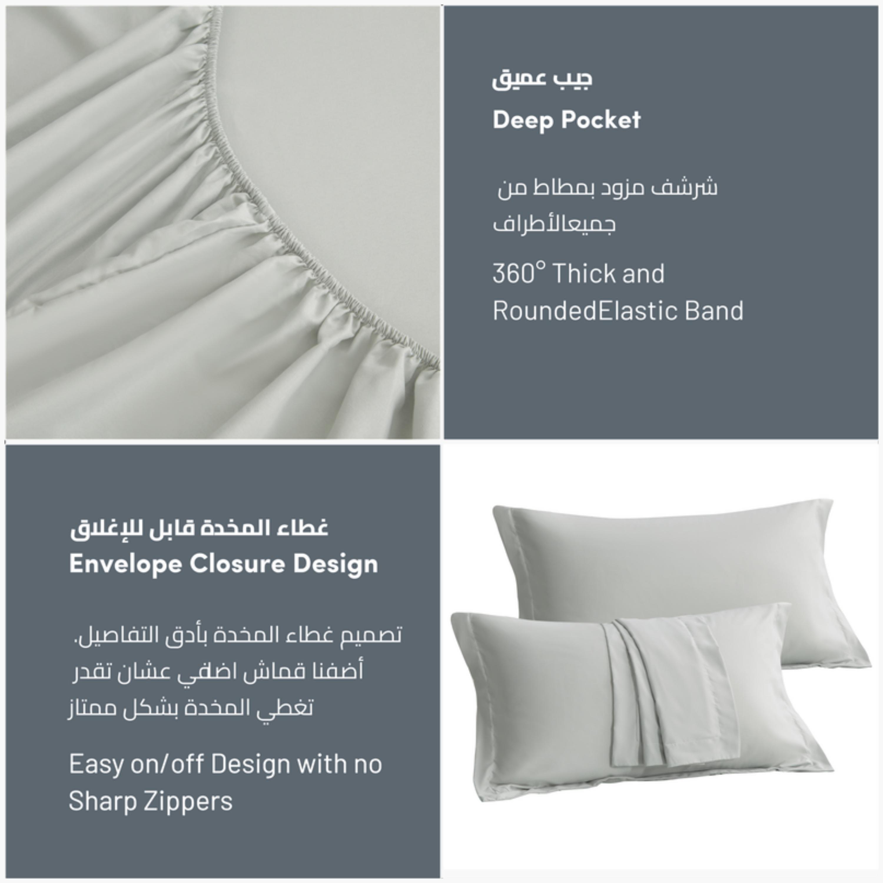 Deep Pocket Microfiber Fitted Sheet-household-bedding-sheetsandpillowcases-fittedsheets-image-1