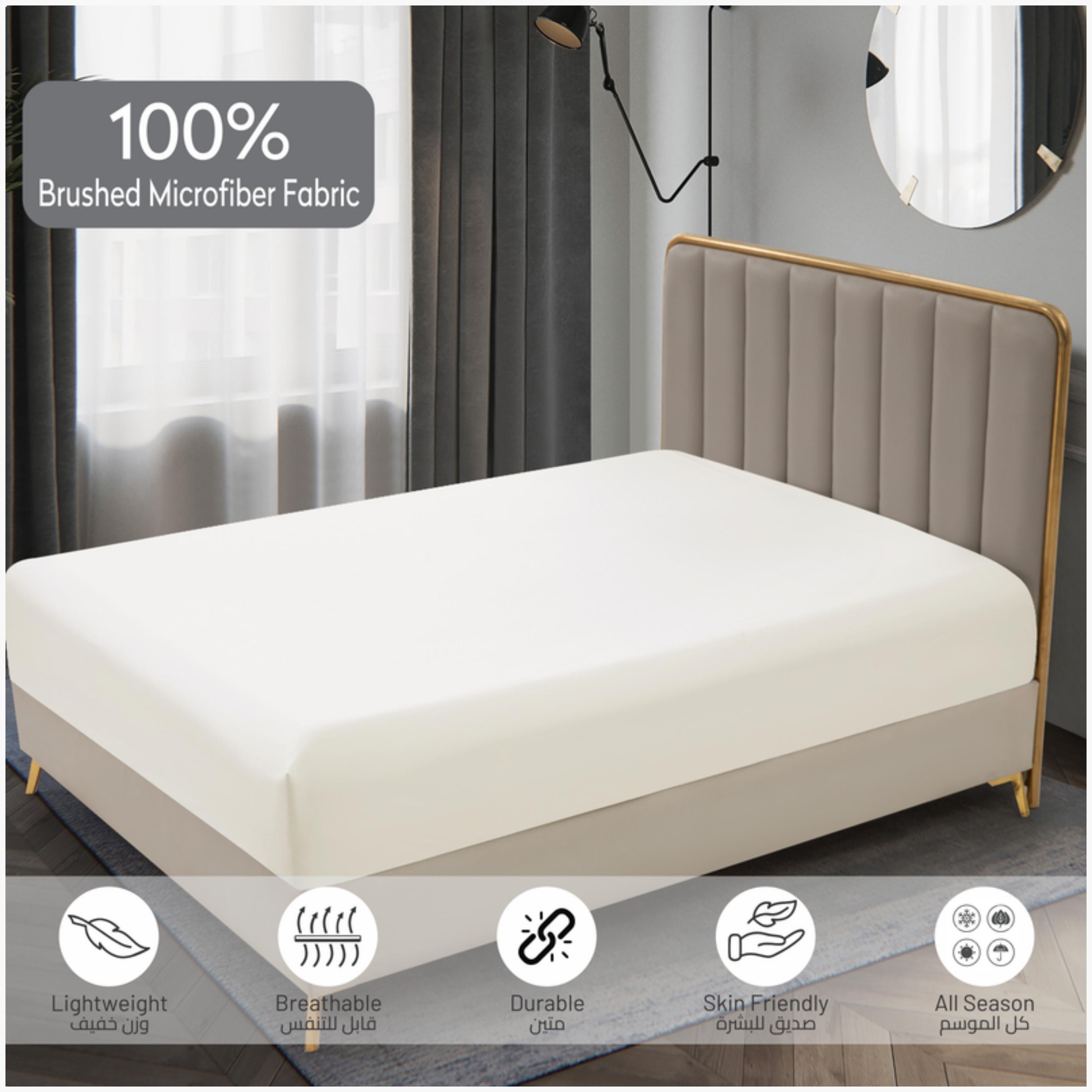 Brushed Microfiber Fitted Sheet-household-bedding-sheetsandpillowcases-fittedsheets-image-1