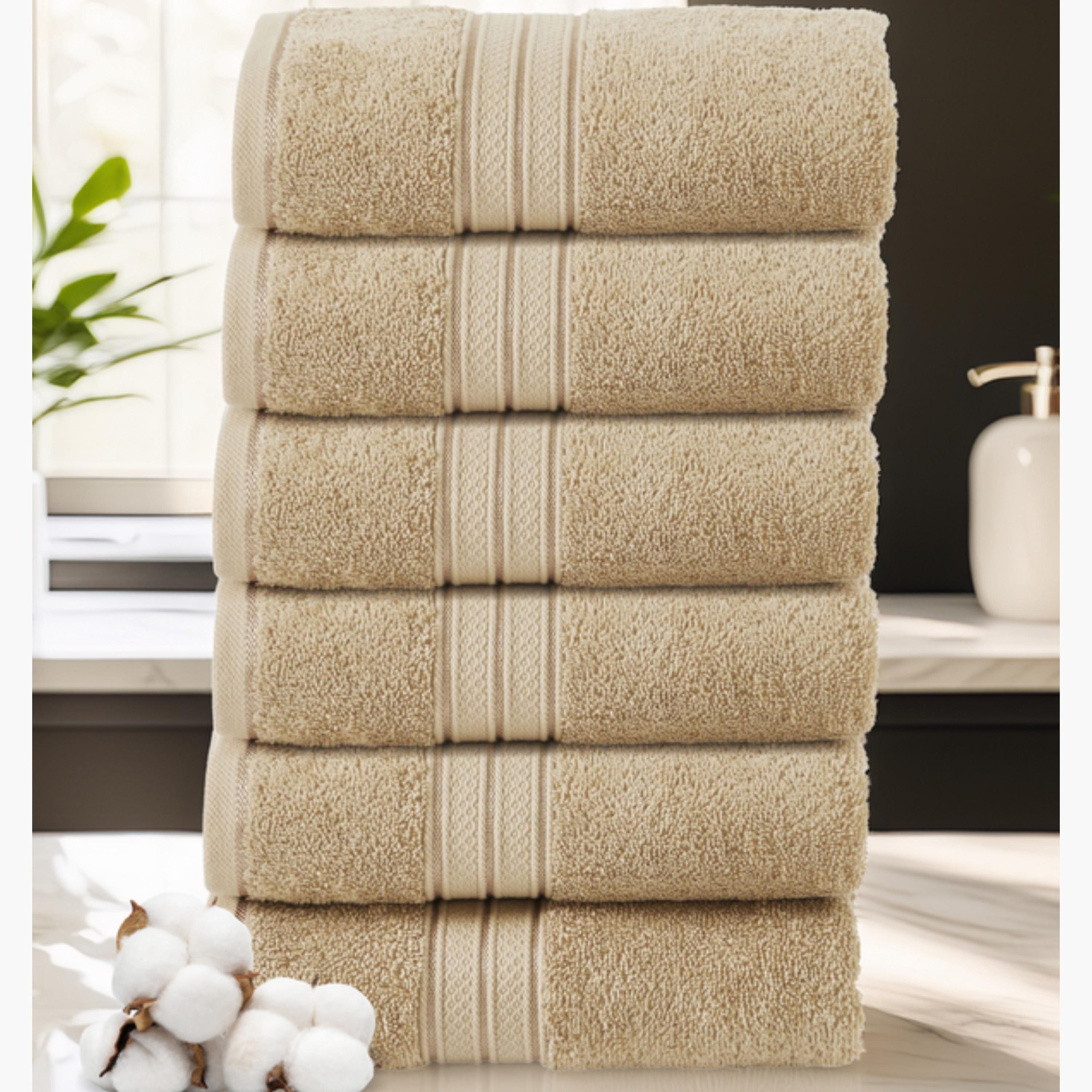 Six-Piece Combed Cotton Hand Towel Set-household-bathandlaundry-bathlinen-towels-image-1
