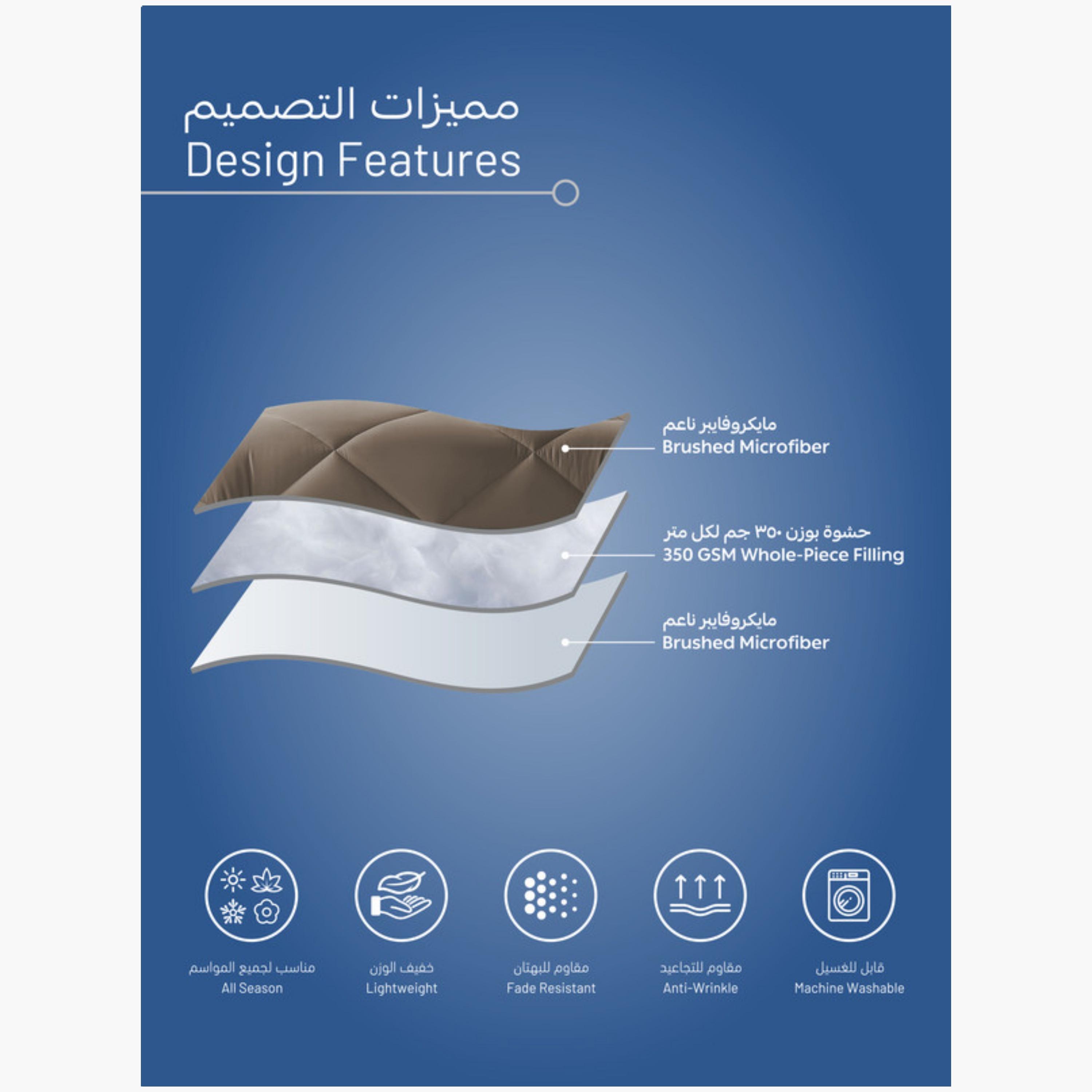 Diamond Quilted Comforter - Double Brushed-household-bedding-comfortersandbedspreads-comforters-image-2