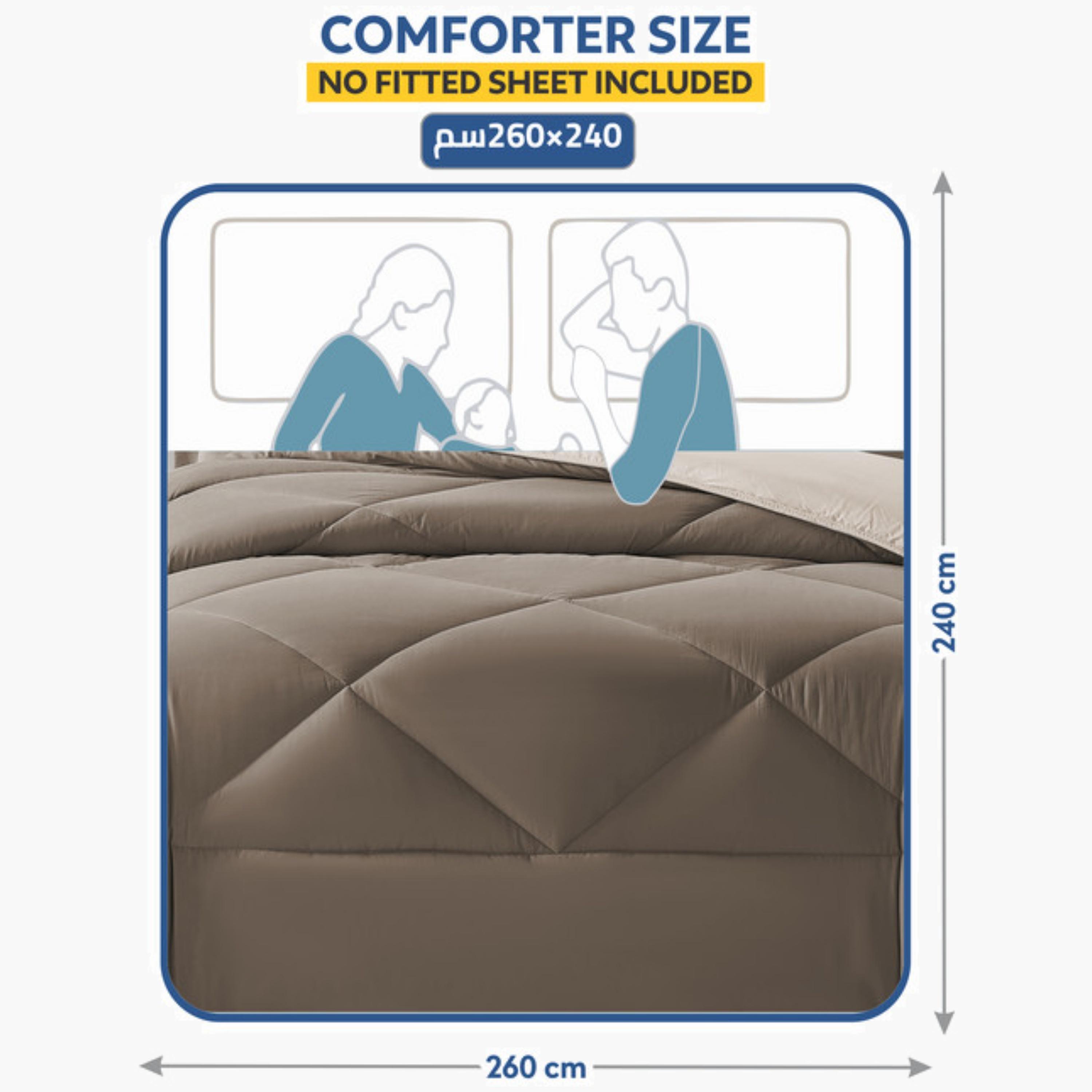 Diamond Quilted Comforter - Double Brushed-household-bedding-comfortersandbedspreads-comforters-image-4