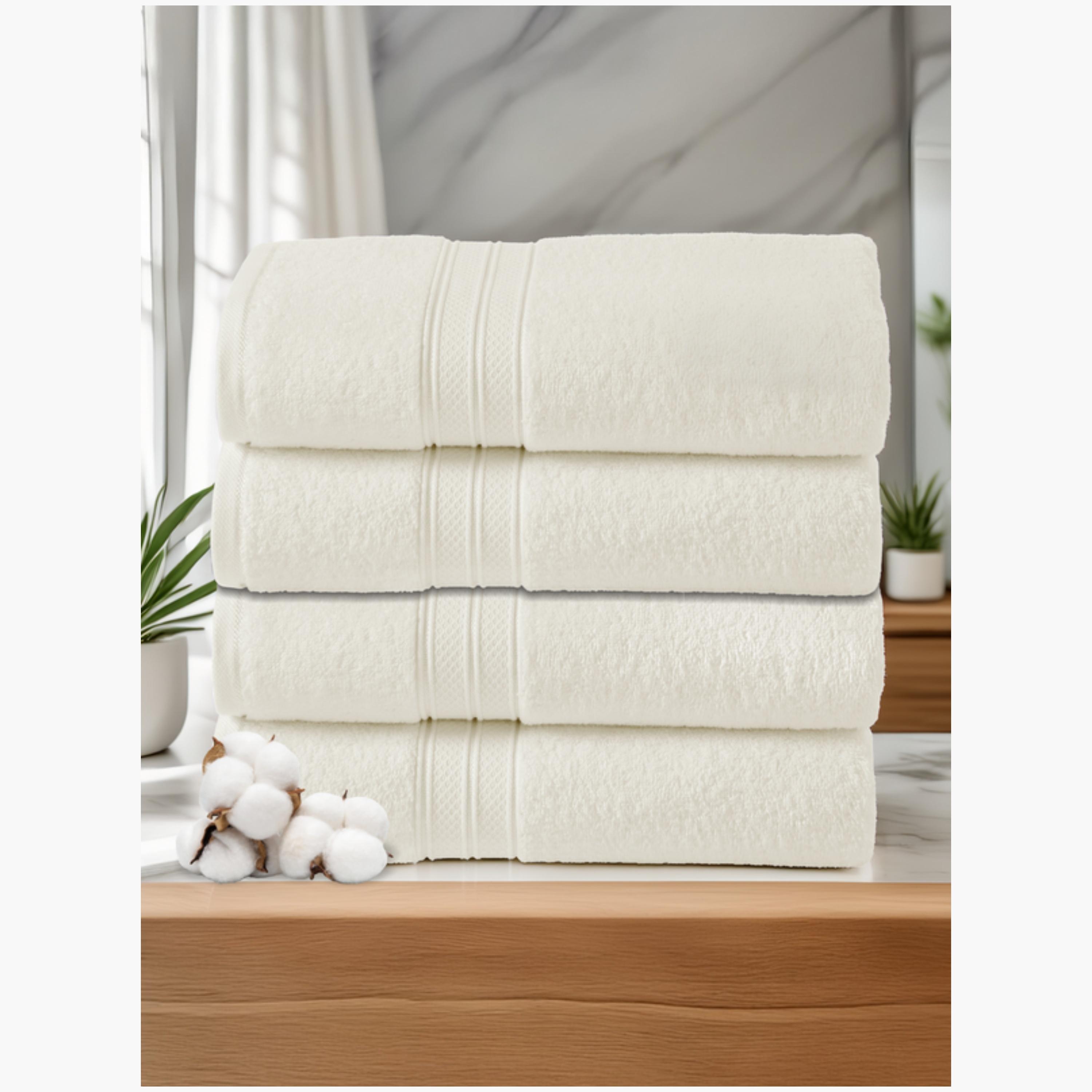 Four-Piece Cotton Bath Towel Set-household-bathandlaundry-bathlinen-towels-image-1