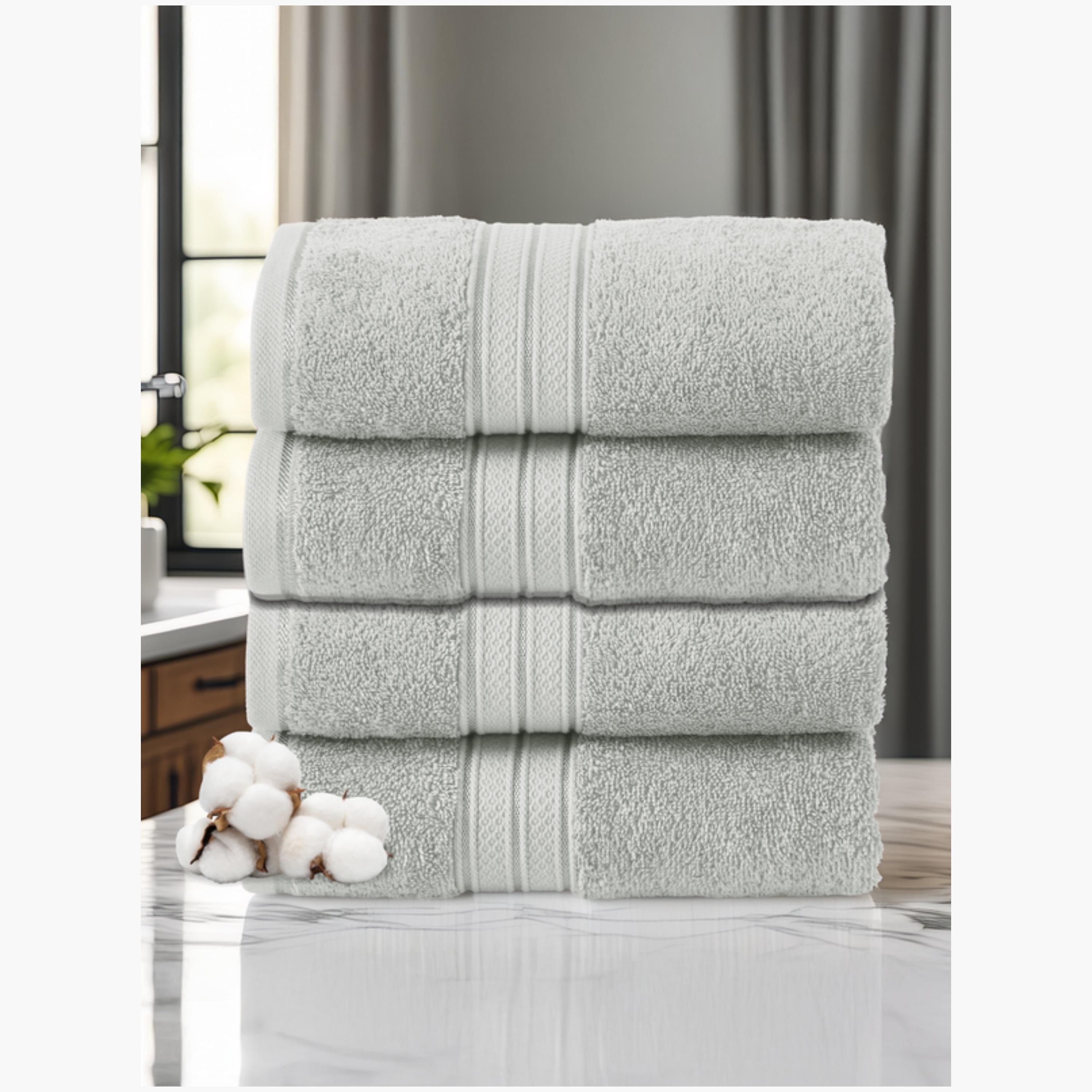 Four-Piece Cotton Towel Set-household-bathandlaundry-bathlinen-towels-image-1