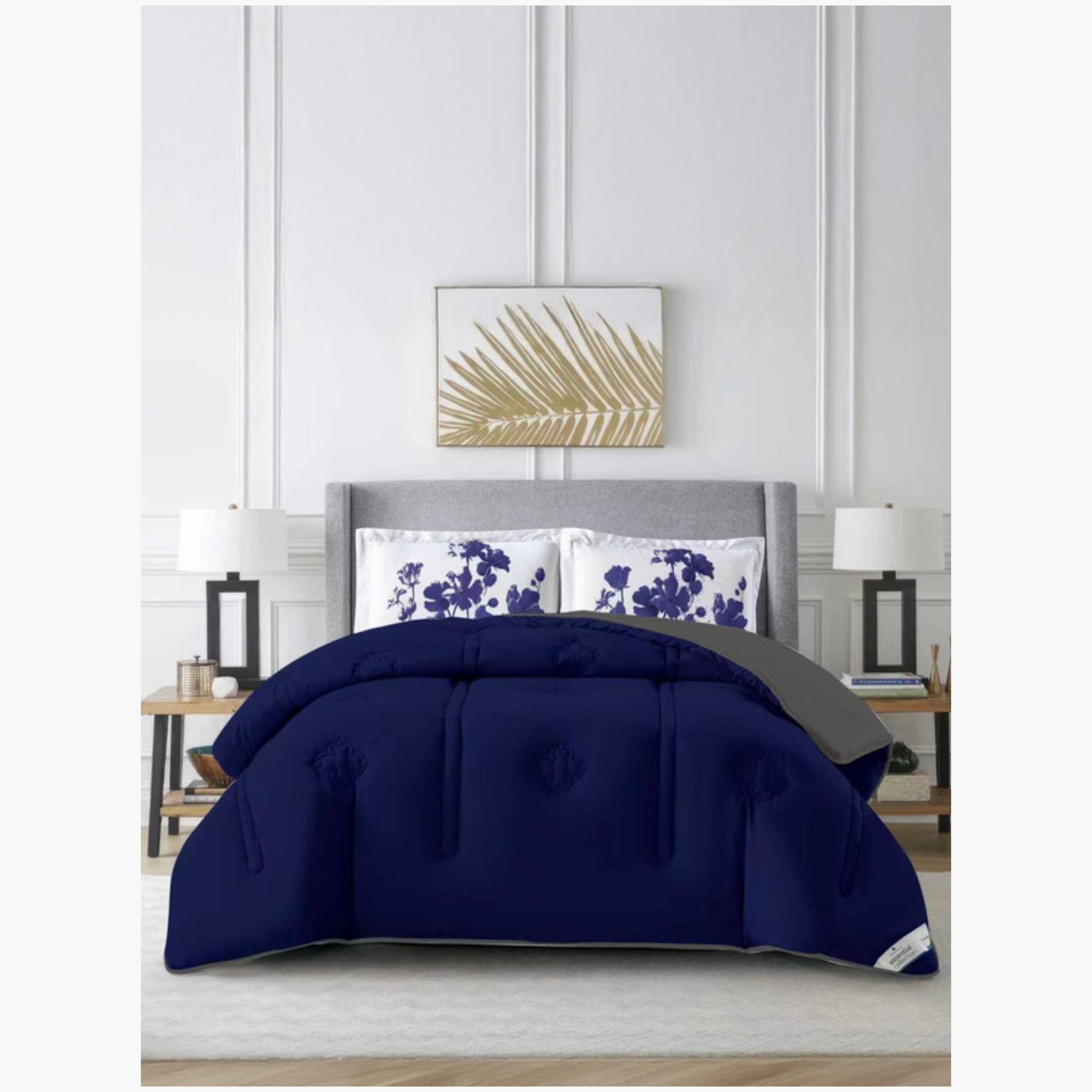 Navy Comforter Set – King Size-household-bedding-comfortersandbedspreads-comforters-image-3